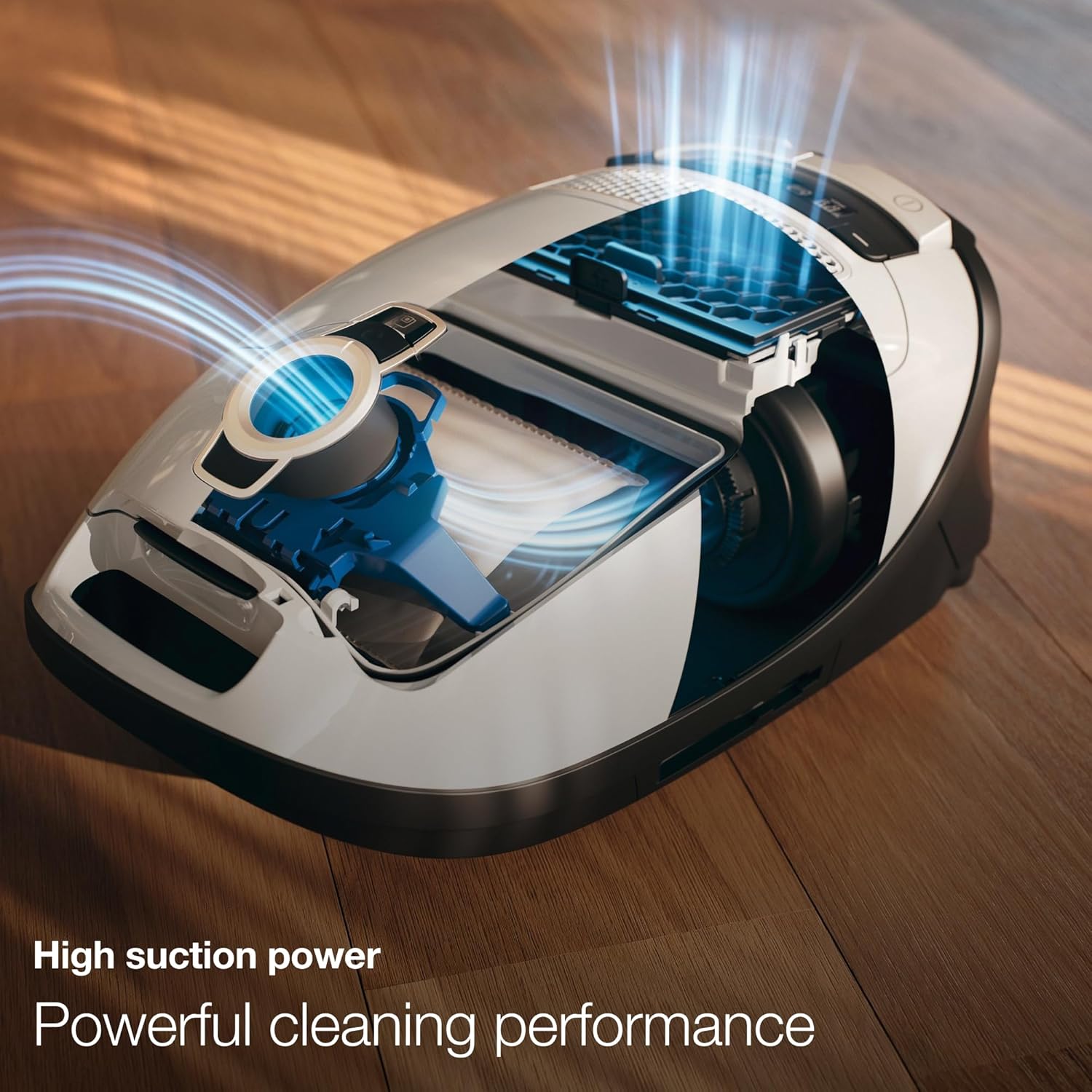 Miele Complete C3 Marin Bagged Canister Vacuum Cleaner with Electrobrush Floorhead, Suitable for Carpets and Hard Floors, in Marine Blue - Customer Photo 1