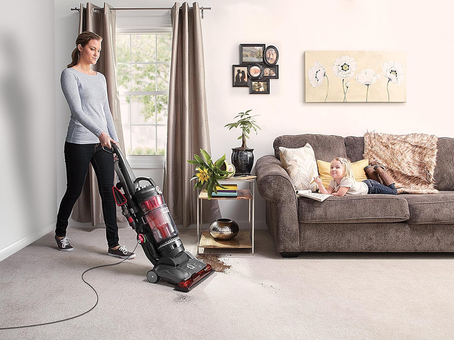 Hoover WindTunnel 3 Max Performance Pet Bagless Vacuum Cleaner, Corded Upright Vac, HEPA Media Filtration, Quick Pass Brushroll, Corded Vacuum Cleaners for Home Use - Customer Photo 1