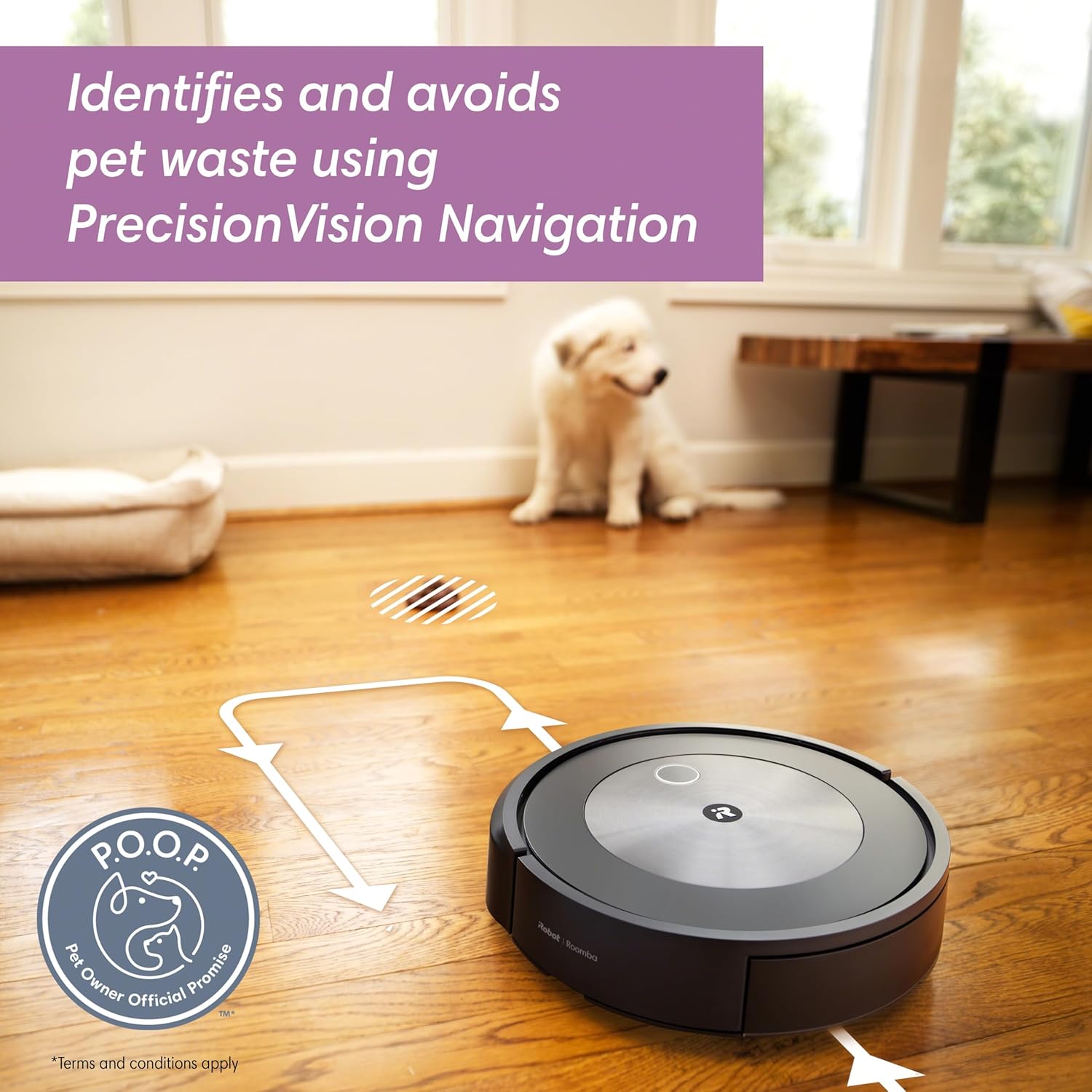 iRobot Roomba j7+ (7550) Self-Emptying Robot Vacuum – Uses PrecisionVision Navigation to Identify & Avoid Objects Like Socks, Shoes, & Pet Waste, Smart Mapping, Self-Empty for Up to 60 Days - Customer Photo 2