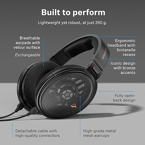 Sennheiser HD 660S2 - Audiophile Open-Back Over-Ear Headphones with Deep Bass Extension and Refined Acoustic Performance, Headphones for PC, Music, Gaming, Podcasts, Premium Black - Customer Photo 3