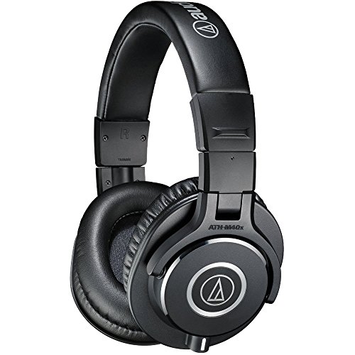 Audio-Technica ATH-M40x Professional Studio Monitor Headphone, Black, with Cutting Edge Engineering, 90 Degree Swiveling Earcups, Pro-Grade Earpads/Headband, Detachable Cables Included - Audio-Technica