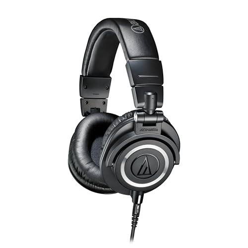 Audio-Technica ATH-M50X Professional Studio Monitor Headphones, Black, Professional Grade, Critically Acclaimed, with Detachable Cable Audio-Technica ATH-M50X Professional Studio Monitor Headphones, Black, Professional Grade, Critically Acclaimed, with Detachable Cable -