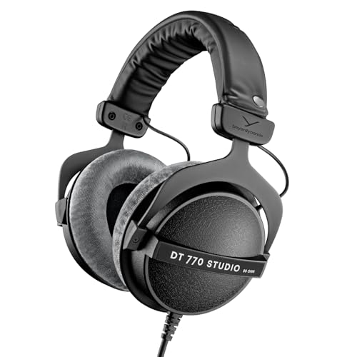 beyerdynamic DT 770 Pro Studio Headphones - Over-Ear, Closed-Back, Professional Design for Recording and Monitoring (80 Ohm, Grey) beyerdynamic DT 770 Pro Studio Headphones - Over-Ear, Closed-Back, Professional Design for Recording and Monitoring (80 Ohm, Grey) -