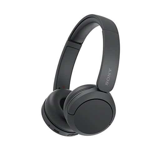 Sony WH-CH520 Wireless Headphones Bluetooth On-Ear Headset with Microphone and up to 50 Hours Battery Life with Quick Charging, Black - 