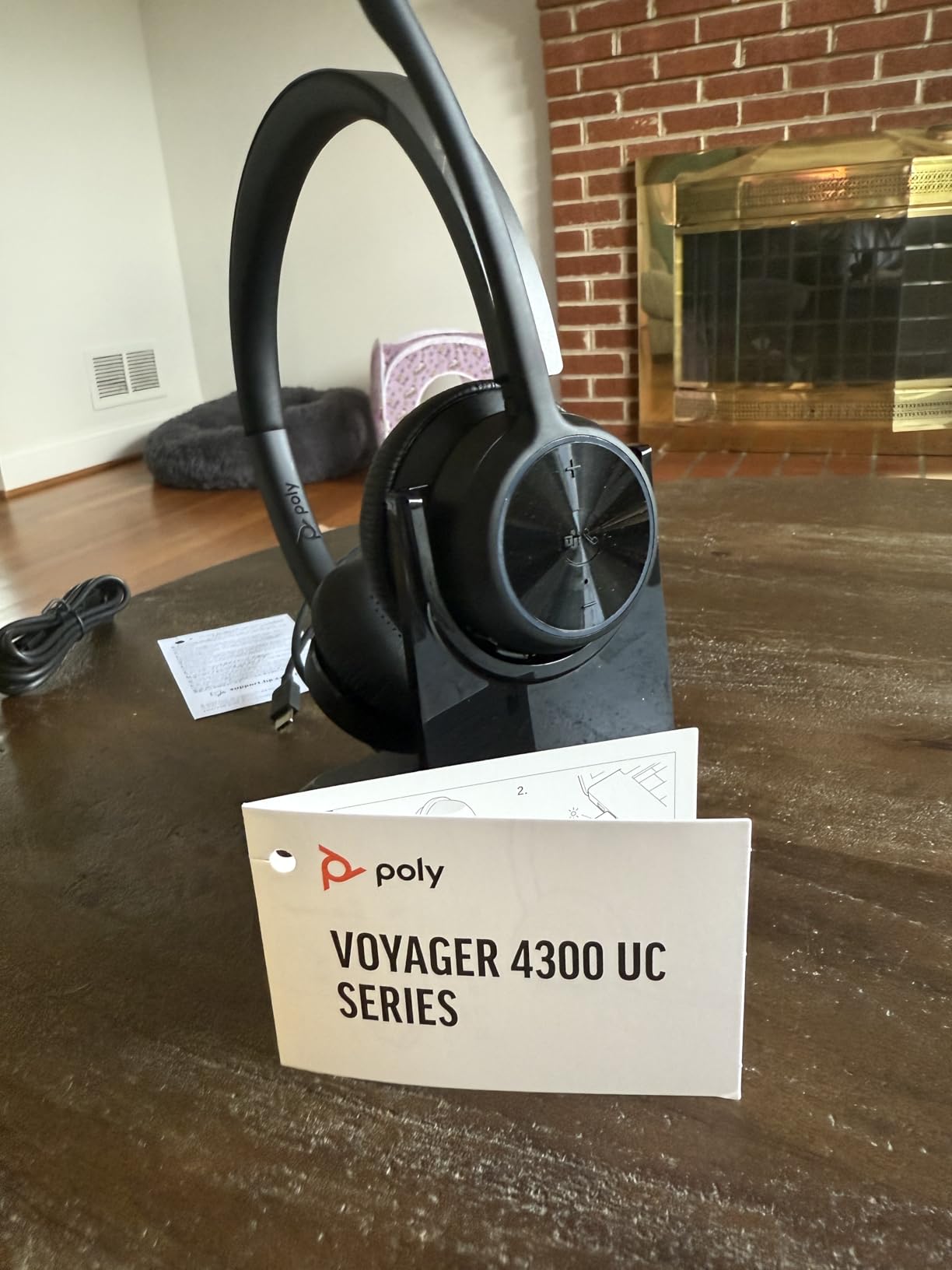 Poly Voyager 4320 UC Wireless Headset (Plantronics) - Stereo Headphones w/Noise-Canceling Boom Mic - Connect PC/Mac/Mobile via Bluetooth - Works w/Teams, Zoom, & More - Amazon Exclusive - Customer Photo 1