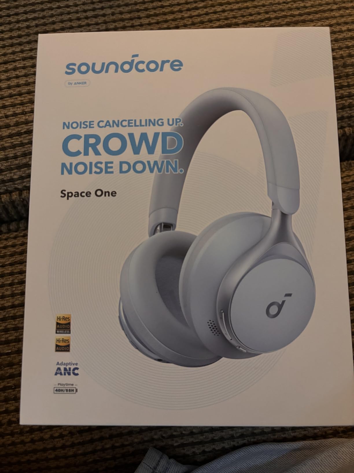 Soundcore by Anker, Space One, Active Noise Cancelling Headphones, 2X Stronger Voice Reduction, 40H ANC Playtime, App Control, LDAC Hi-Res Wireless Audio, Comfortable Fit, Clear Calls, Bluetooth 5.3 - Customer Photo 2