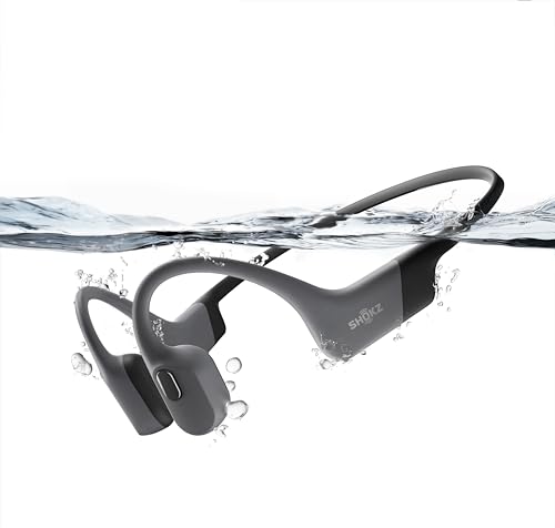 Shokz OpenSwim Pro Grey - IP68 Waterproof Swimming Headphones with Bone Conduction - Shokz