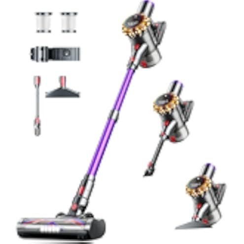 Zynet S8 Cordless Vacuum Cleaner, 500W/40KPA/40Mins Lightweight Stick Vacuum for Home, LED Display and Green Headlights, 6-Stages Filtration, Self-Standing Vacuum for Hard Floor, Carpet and Pet Hair - Customer Photo 2
