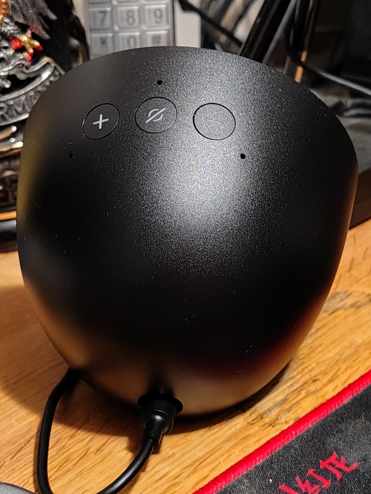 Amazon Echo Spot (newest model), Great for nightstands, offices and kitchens, Smart alarm clock, Designed for Alexa+, Ocean Blue customer photo 1