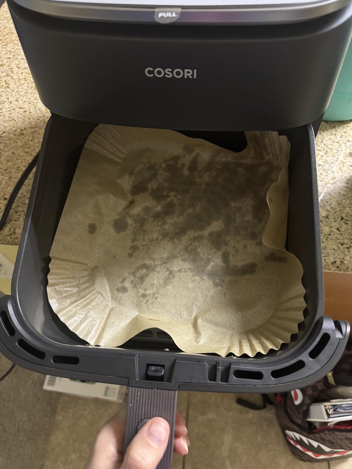 Cosori 9-in-1 TurboBlaze Air Fryer 6 Qt, Premium Ceramic Coating, 90°-450°F, Precise Heating for Even Results, Air Fry, Roast, Bake, Broil, Dry, Frozen, Proof, Reheat, Keep Warm, 120V, Dark Gray customer photo 2