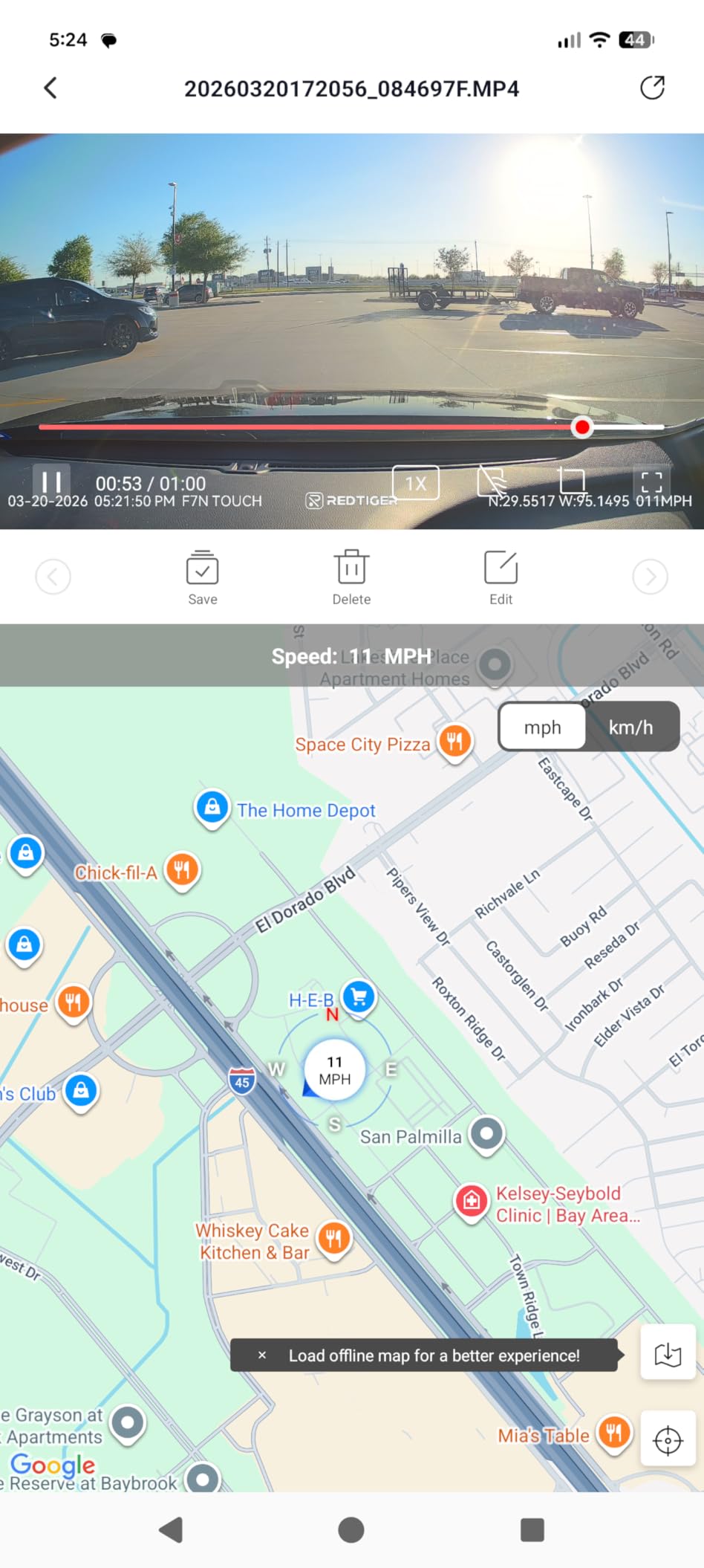 REDTIGER 4K STARVIS 2 Dash Cam Front and Rear, 5GHz WiFi 20MB/s Download, 128GB Card Included, Voice Control, Dash Camera for Cars with 3.18