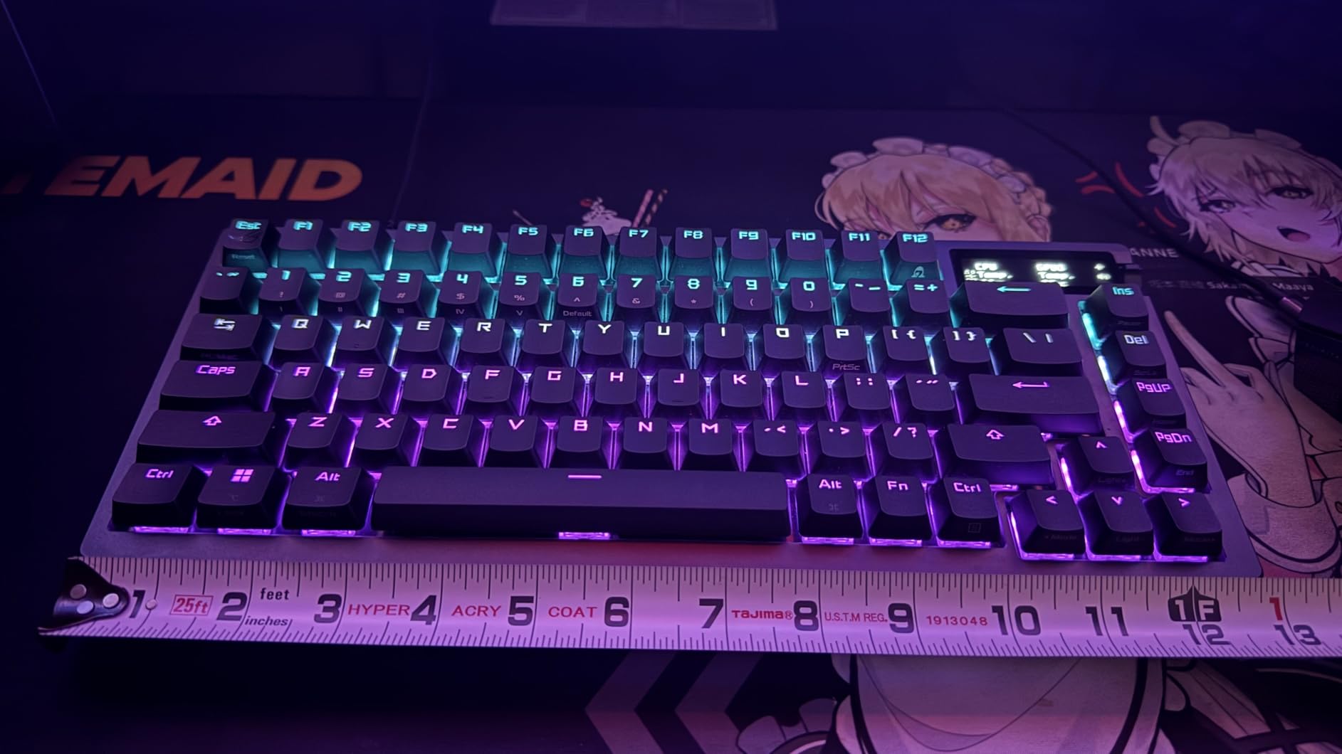 ROG Azoth Wireless Mechanical Gaming Keyboard - 75% TKL, Tri-Mode Connectivity, Hot Swappable Pre-lubed ROG NX Snow Linear Switches, PBT Keycaps, RGB, OLED Display, PC/Mac Support - Black customer photo 1