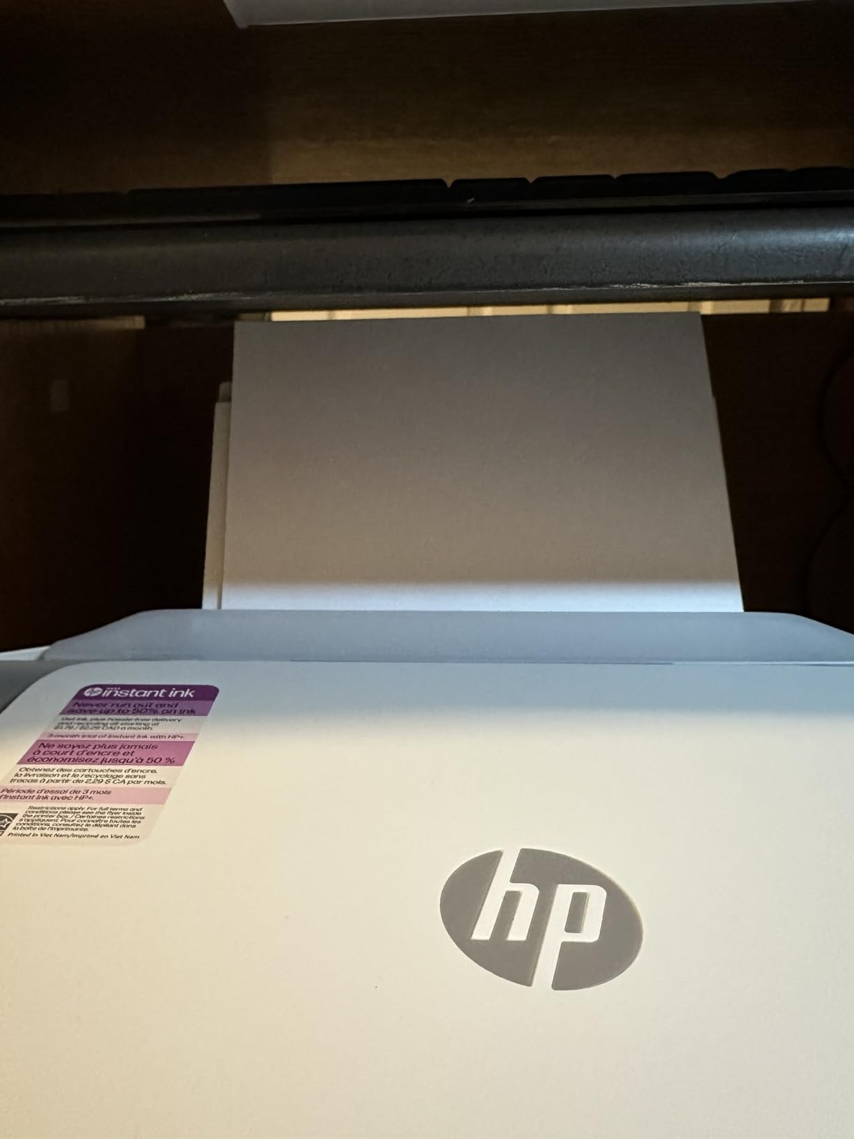 HP DeskJet 2855e Wireless All-in-One Color Inkjet Printer, Scanner, Copier, Best-for-home, 3 month Instant Ink trial included. This printer is only 2.4 ghz capable. AI-enabled (588S5A) customer photo 1