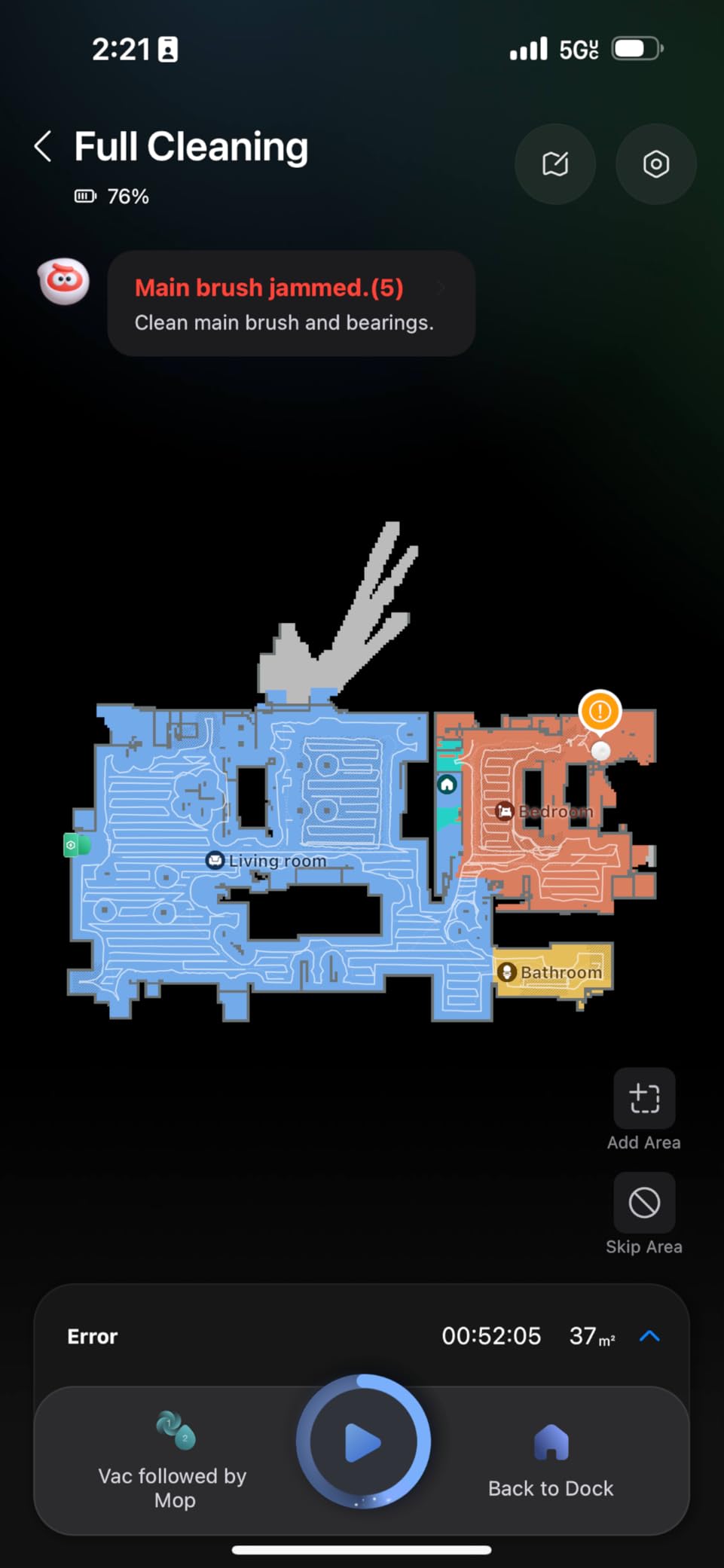 Qrevo Series Robot Vacuum and Mop, 8000Pa Suction, Upgraded from Qrevo S, Anti-Tangle Brushes, Smart Obstacle Avoidance, Auto Mop Washing, All-in-One Dock, 200RPM Spinning Mops, Black(QV 35A) customer photo 1