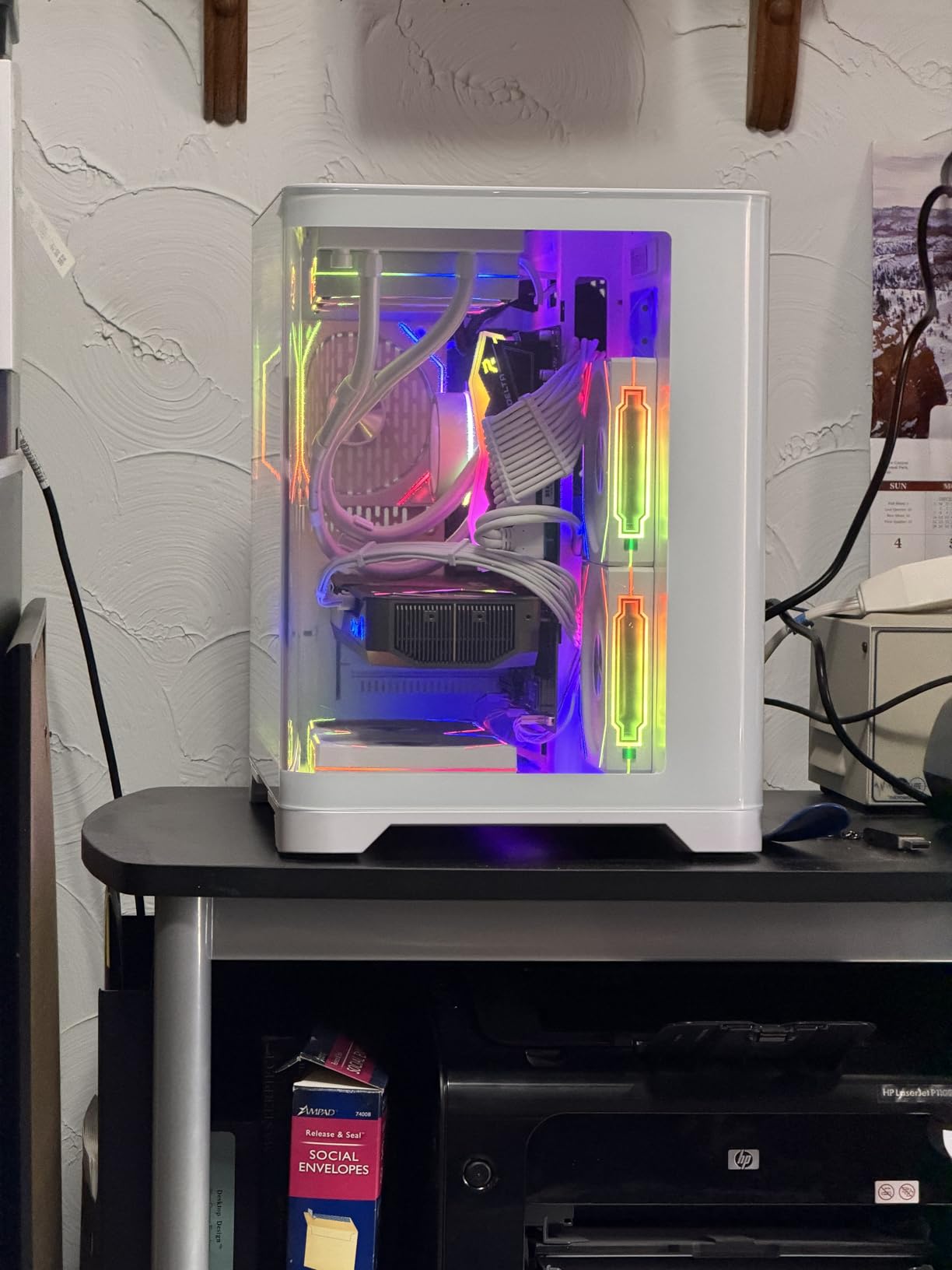 Reaper 4.0 Gaming PC - AMD Ryzen 7 8700F (5.0Ghz Liquid Cooled), RTX 5070 12GB, 32GB DDR5 RAM, 2TB NVMe SSD, 800W Gold, VR-Ready, WiFi BT, Win 11, Desktop Computer Prebuilt, White customer photo 1
