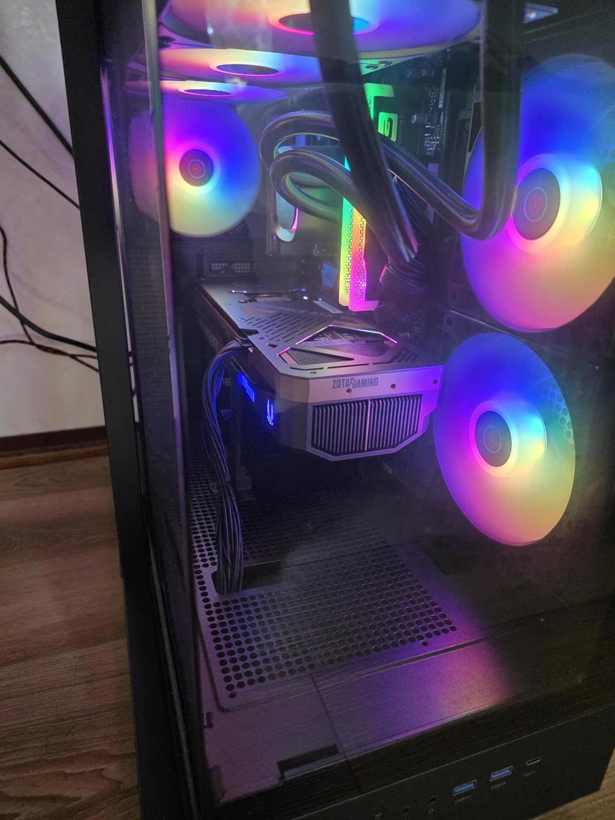 Skytech Gaming Azure 3 Desktop PC, Ryzen 7 9800X3D 4.7 GHz (5.2 GHz), NVIDIA RTX 5080 16GB, 2TB NVMe SSD, 32GB DDR5 RAM 6000 RGB, 850W Gold ATX 3 PSU, 360mm ARGB AIO, Wi-Fi, Win 11 customer photo 1