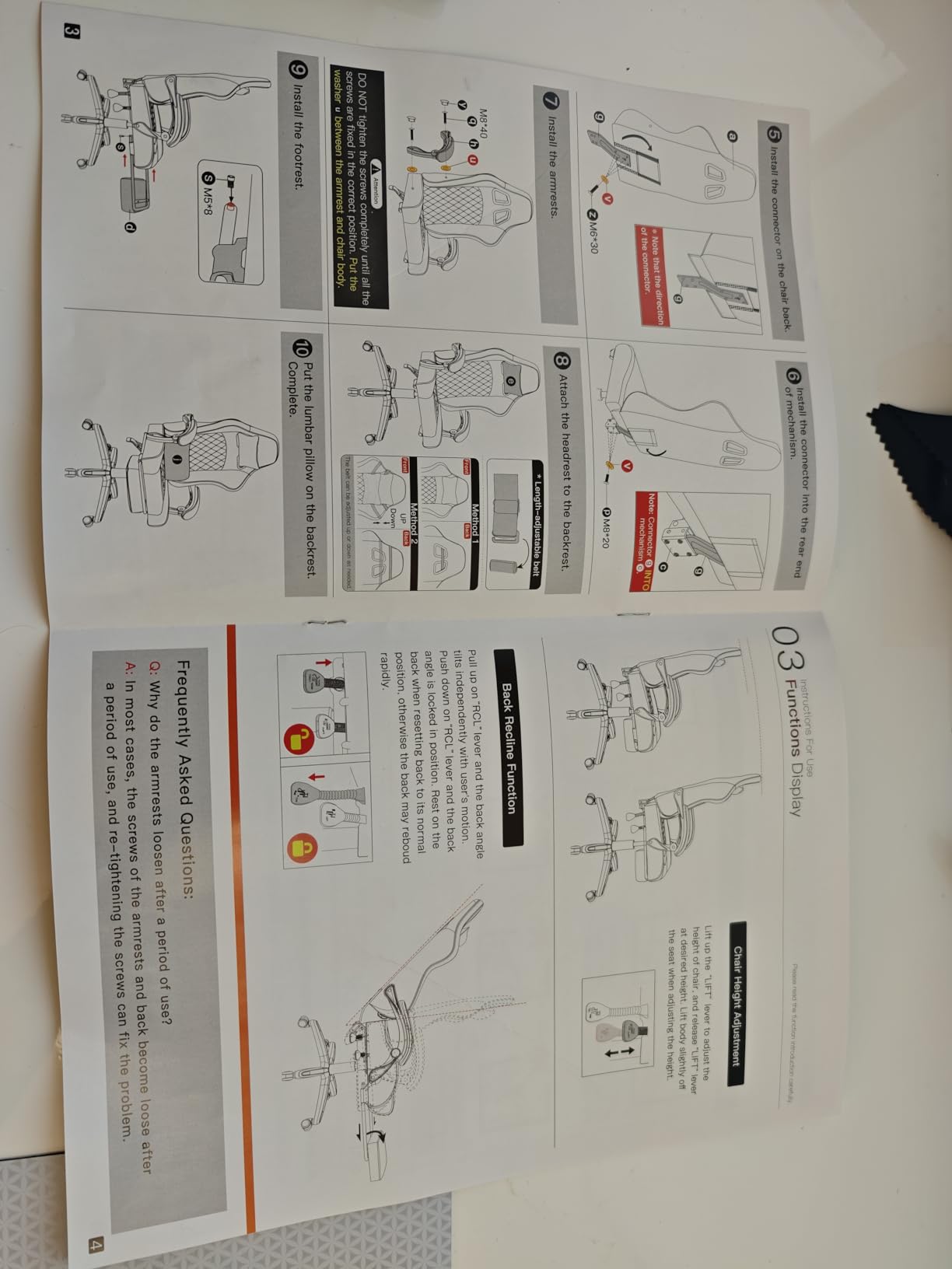 GTPLAYER Gaming Chair, Computer Office Chair with Pocket Spring Cushion, Linkage Armrests and Footrest, High Back Ergonomic Computer Chair with Lumbar Support Task Chair with Footrest(Black) customer photo 2