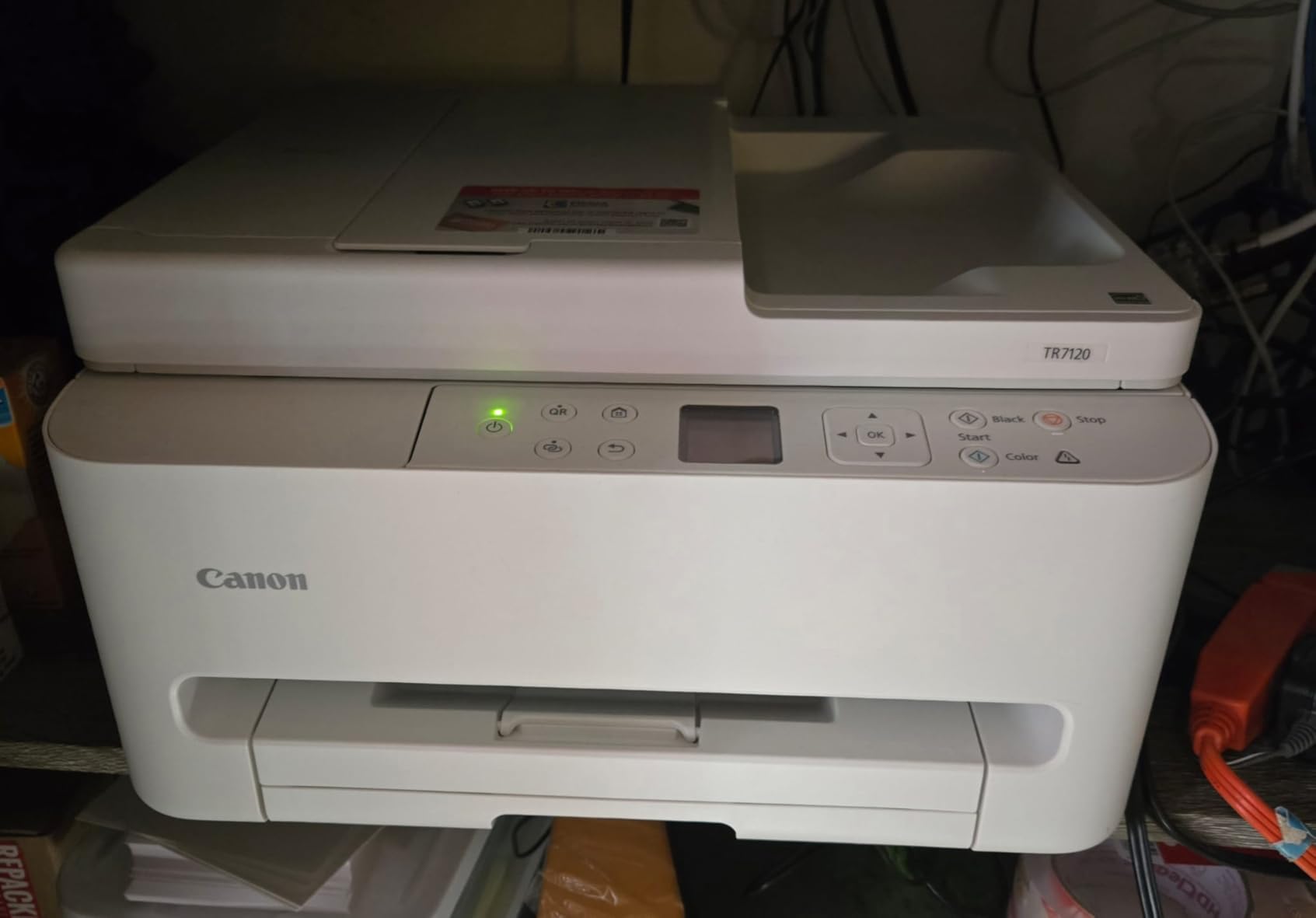 Canon PIXMA TR7120 Wireless Color Inkjet Printer for Duplex Printing, White - Home Printer with Copier/Scanner, Auto Document Feeder, Compact Design, Intuitive Control Panel customer photo 1