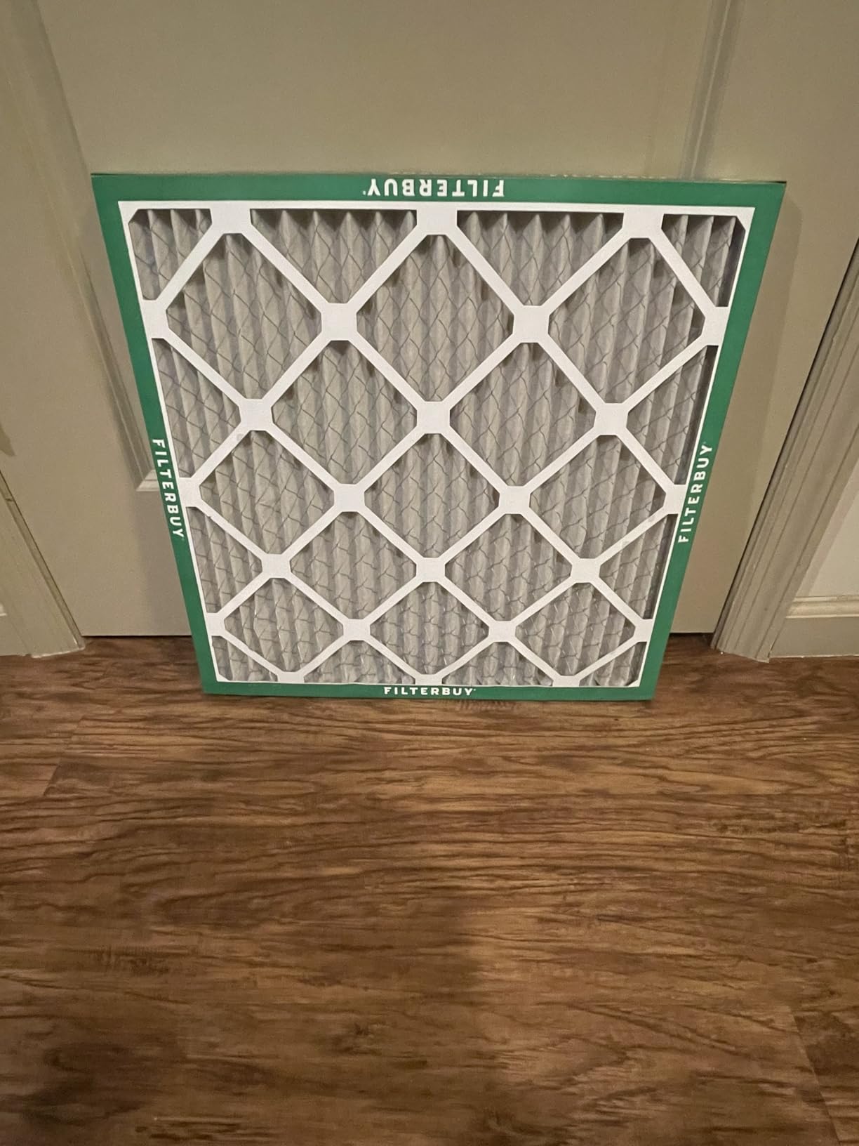 Filterbuy 11.25x11.25x1 Air Filter MERV 8 Essential Dust & Allergy Defense (4-Pack), Electrostatic Pleated HVAC AC Furnace Filters Replacement (Actual Size: 11.25 x 11.25 x 0.75) customer photo 2