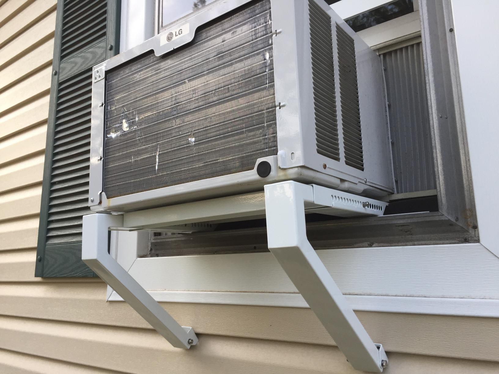 Top Shelf TSB-2438 Universal Heavy Duty Window Air Conditioner AC Support Bracket -Holds Up to 225 lbs., No Drilling or Tools Required, White customer photo 2