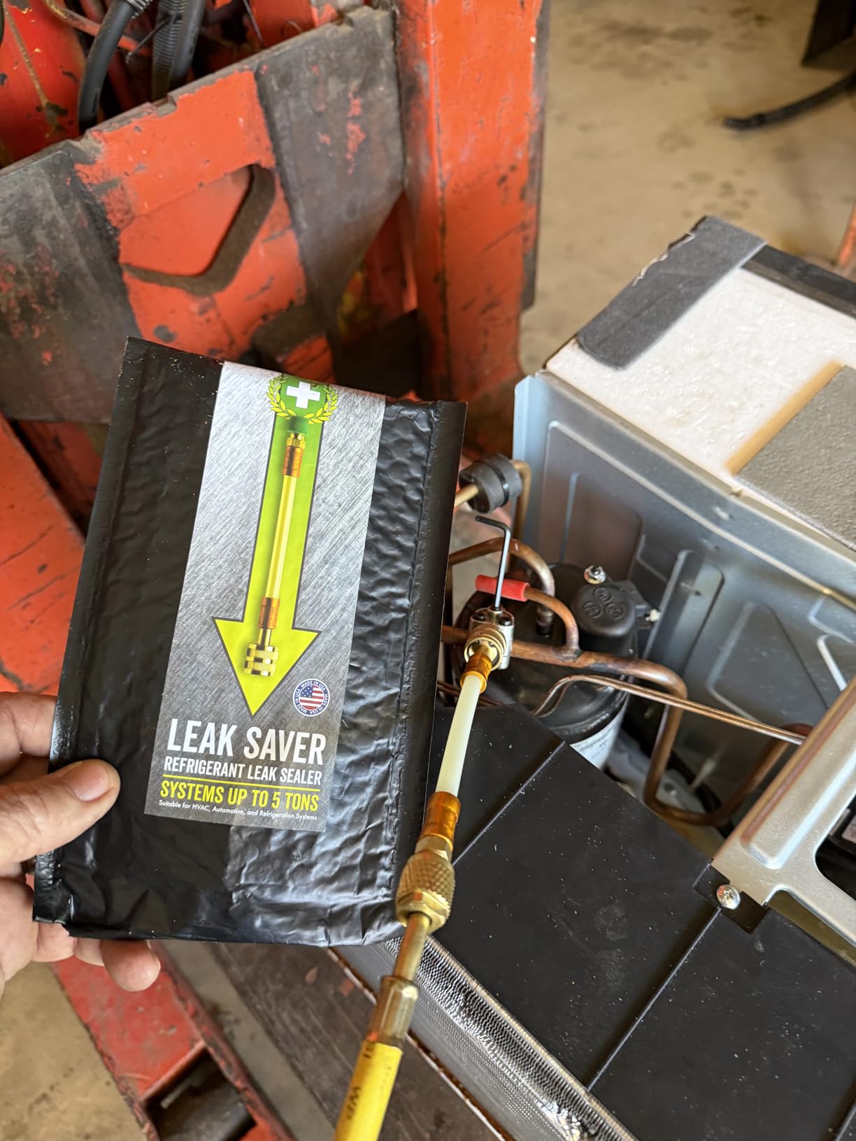 Leak Saver Direct Inject AC Leak Sealer | AC Stop Leak for Most HVAC Systems Up to 5 Tons | Works with All Systems & AC Refrigerants | Made in the USA customer photo 1