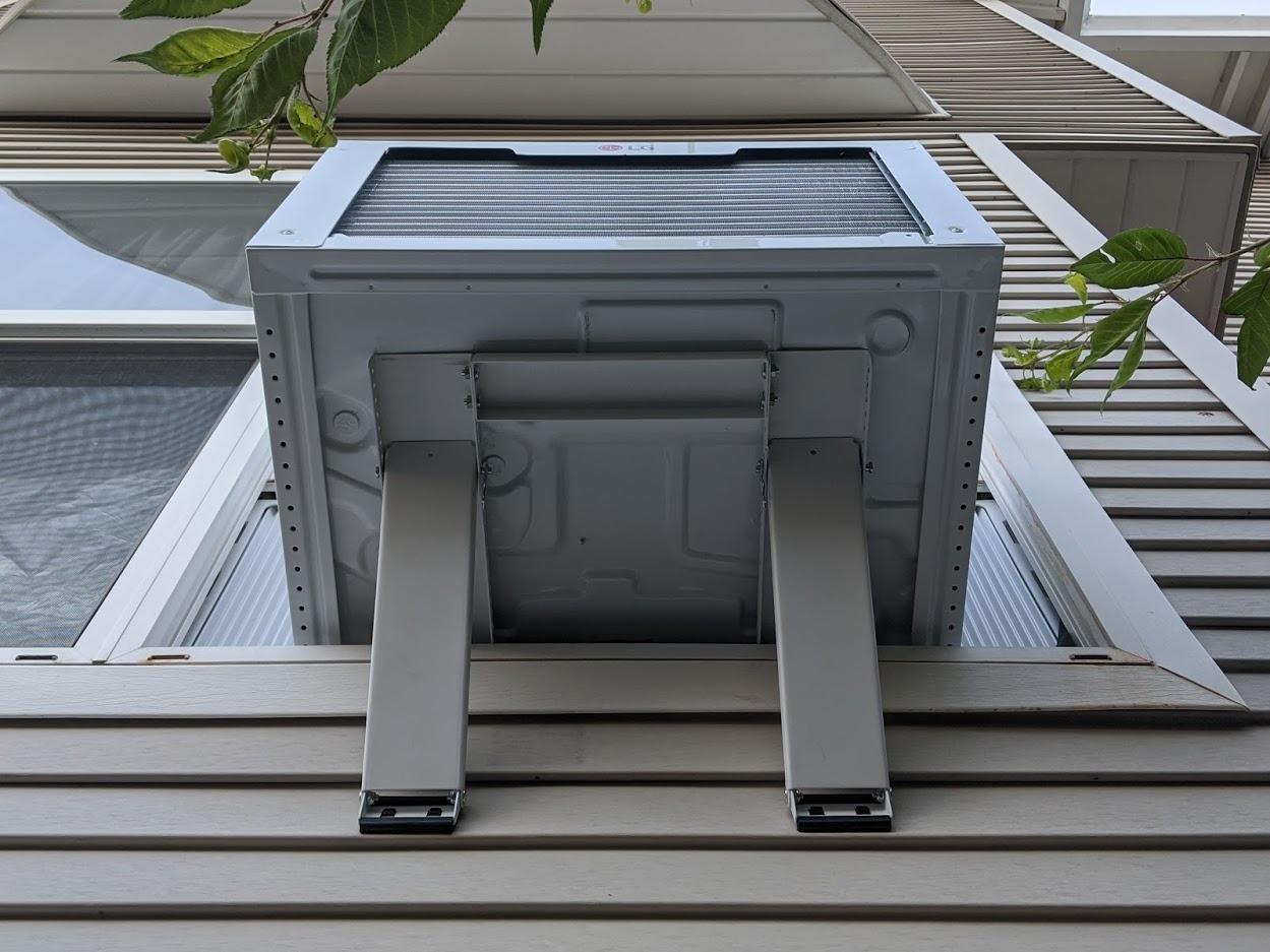 Qualward Air Conditioner Bracket Window AC Support Brackets - Heavy Duty with 2 Arms, Up to 180 lbs for 12000 to 24000 BTU AC Units- Fits Single Or Double Hung Windows customer photo 1