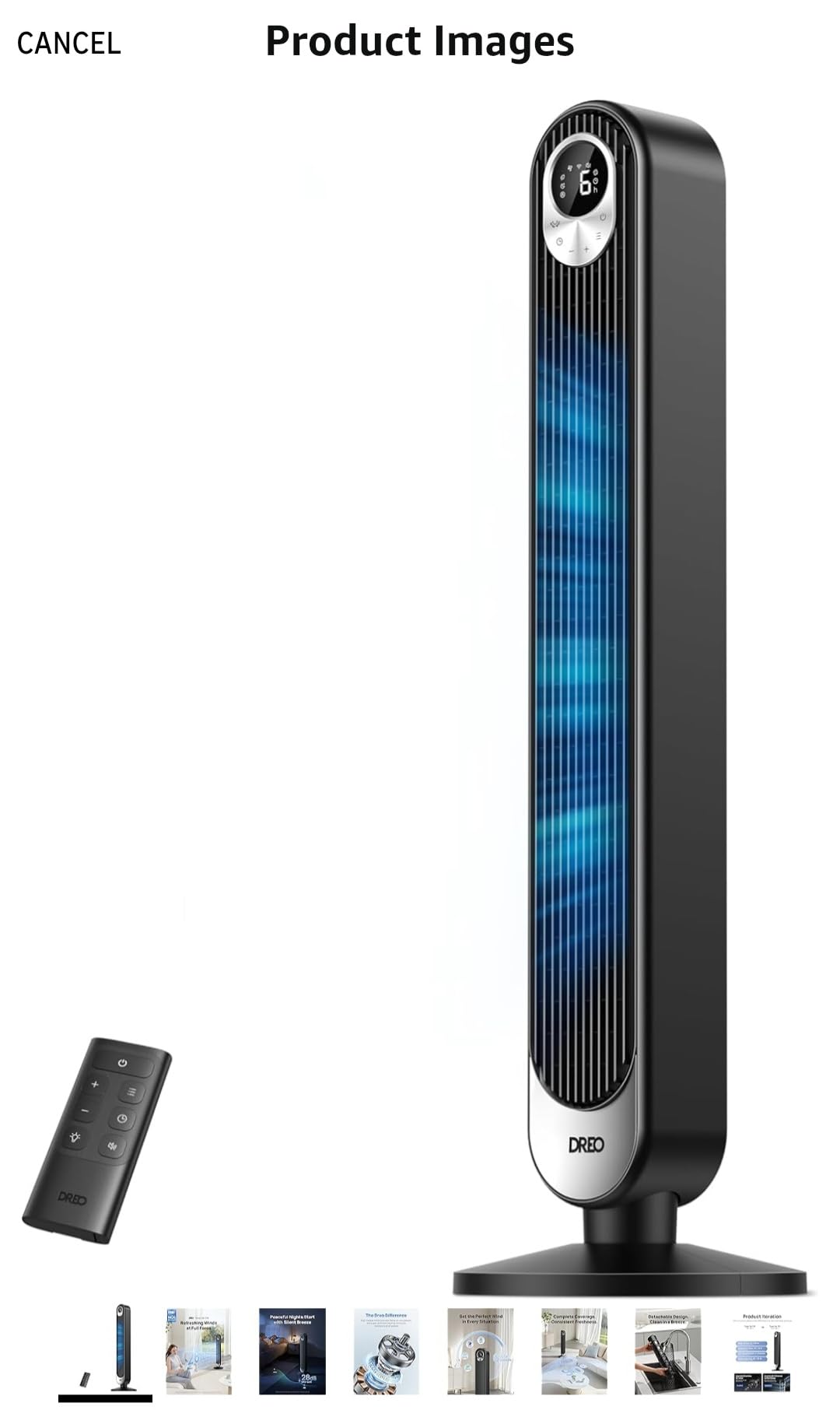 Tower Fan for Bedroom, 28 ft/s, 20dB Quiet Oscillating Bladeless Fan with Remote, 9 Speeds, 4 Modes, 12H Timer, LED Display, Standing Floor Fan Powerful for Indoor Home Office Room, 42 Inch customer photo 2