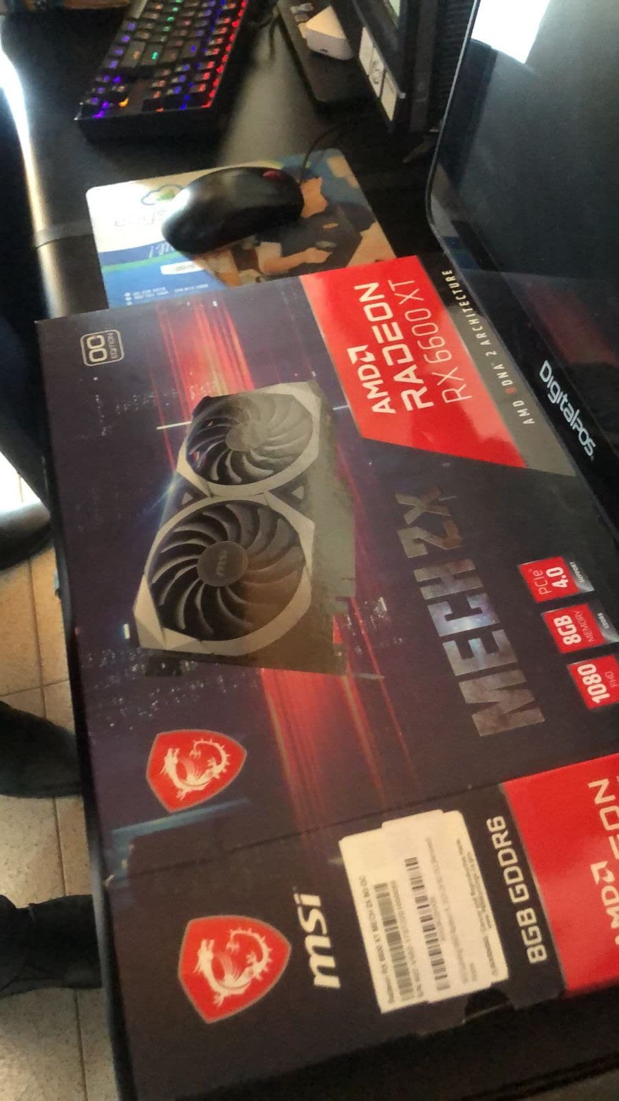 MSI Gaming Radeon RX 6600 XT MECH 2X 8G OC 128-bit 8GB GDDR6 DP/HDMI Dual Torx Fans FreeSync DirectX 12 VR Ready OC Graphics Card customer photo 2