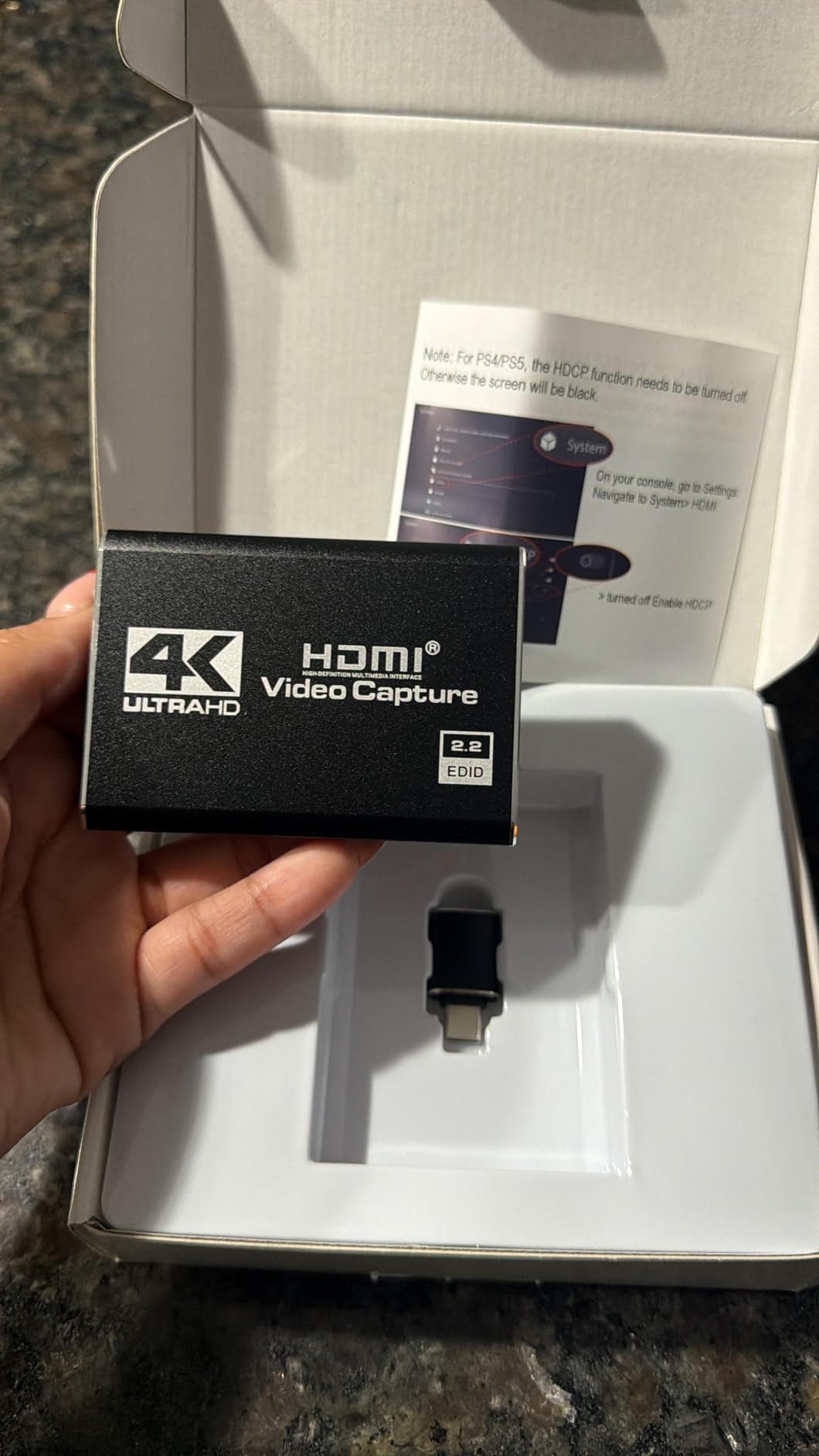 4K HDMI Capture Card USB 3.0 - 1080P 60FPS Gaming & Streaming Video Capture Card with HDMI Loop-Out, Plug & Play, Low-Latency Recording for PS5/PS4/Xbox/Switch/OBS/PC/Mac customer photo 1