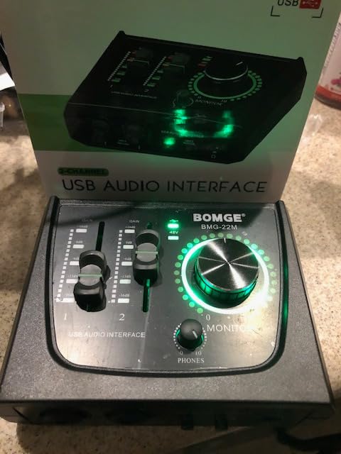 BOMGE mini 2 Channel USB Audio Interface for Recording, Streaming and Podcasting, with XLR/48V Phantom Power,Studio Quality Audio Interface for Guitarist, Vocalist, Podcaster or Producer customer photo 2