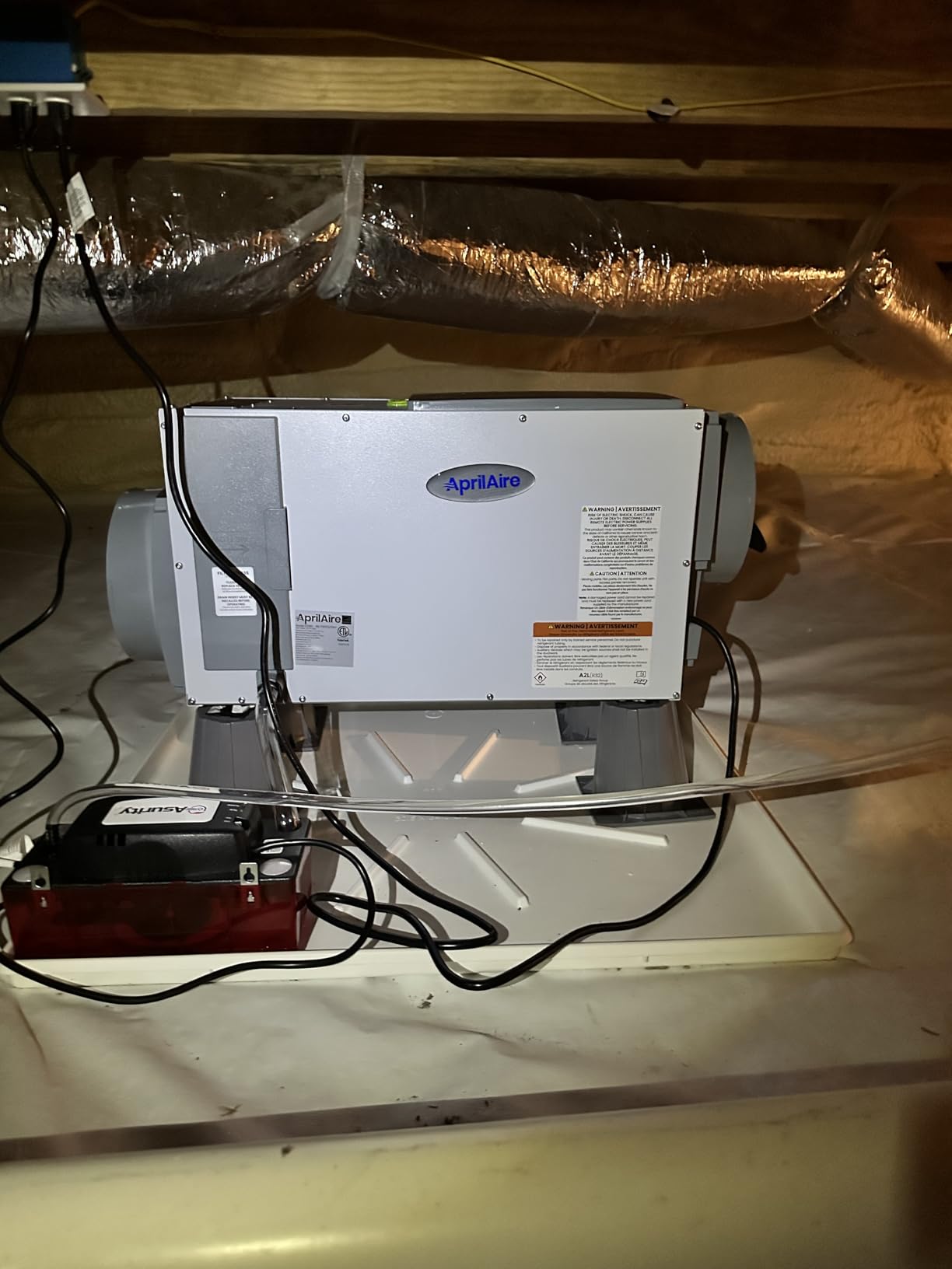 AprilAire E080 Pro Dehumidifier Bundle - 80 Pint Whole House Dehumidifier - Full Complete Kit - Crawl Spaces, Basements, Whole Homes, Commercial up to 4,400 sq. ft - 5 Year Warranty Included customer photo 2