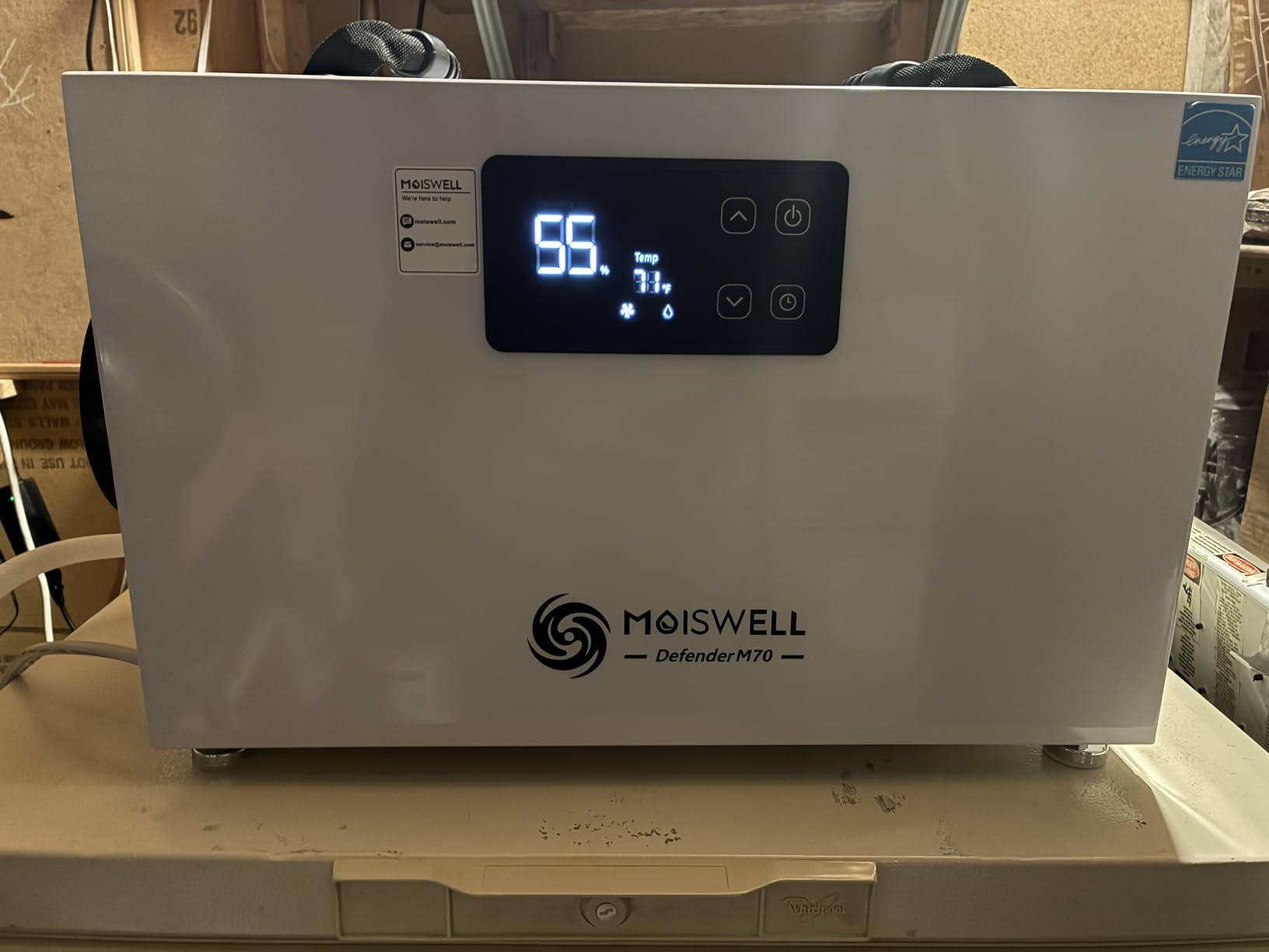 145 Pints Commercial Dehumidifier for Crawl Space, Energy Star Certified Dehumidifier with Drain Hose Compact for Large Basement Industrial Water Damage customer photo 1