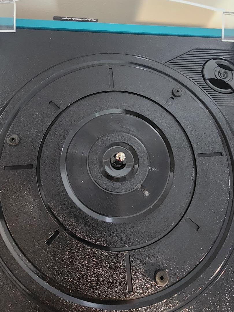 Record Player for Vinyl with 2 Build-in Speakers LP Vinyl Players Belt-Driven Vintage Turntables 3 Speed 3 Size, Wireless Bluetooth Playback, AUX-in, RCA Out, Headphone, Auto Stop Wood customer photo 2