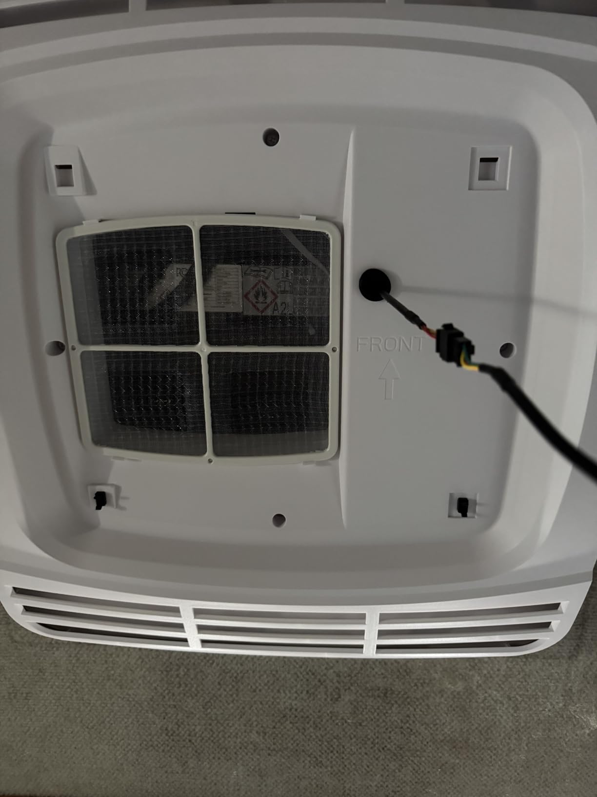 TURBRO RV Air Conditioner, 15,000 BTU Cooling with 1,500W Electric Heating, Non-ducted Rooftop Unit with Lift Handles, Ceiling Assembly with Atmosphere Lamp, 115V AC, Remote and WiFi-Controlled, White customer photo 2