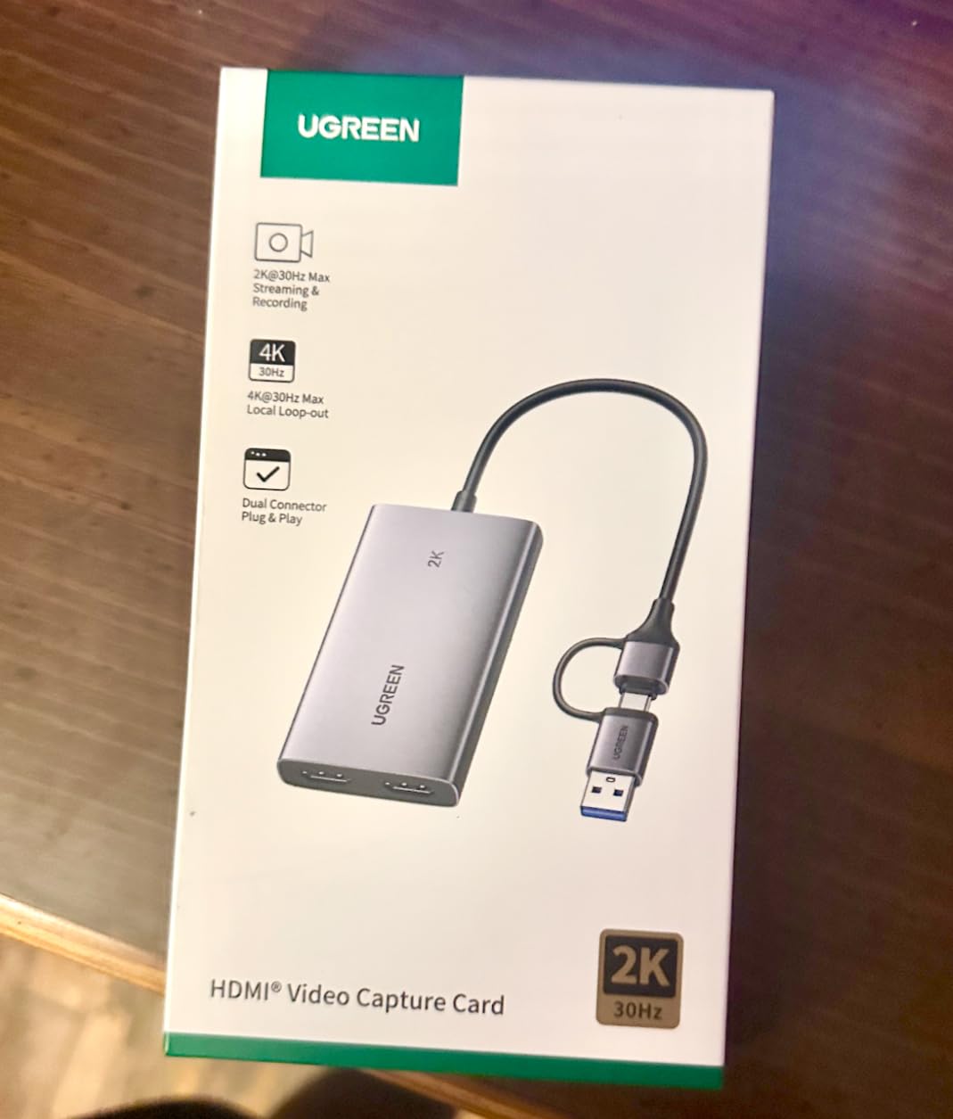 UGREEN 4K@30Hz HDMI Capture Card, Full HD 2K 30FPS, 1080P 60FPS, HDMI to USB 3.0 HDMI Loop Out Video Capture Card with Low Latency for Streaming Gaming, Compatible with Switch 2/PS5/Xbox/PC/Mac customer photo 1