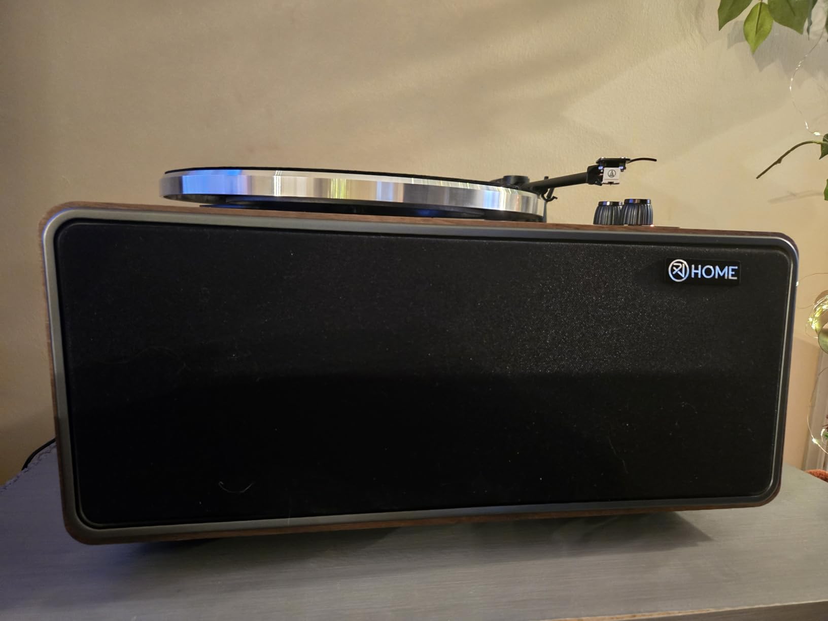 All in One Vinyl Record Player, Bluetooth Turntable Built in 4 Stereo Speakers Phono Preamp, High Fidelity Turntables with Magnetic Cartridge AT-3600L, 2-Speed, 33/45RPM, USB PC Recording customer photo 2