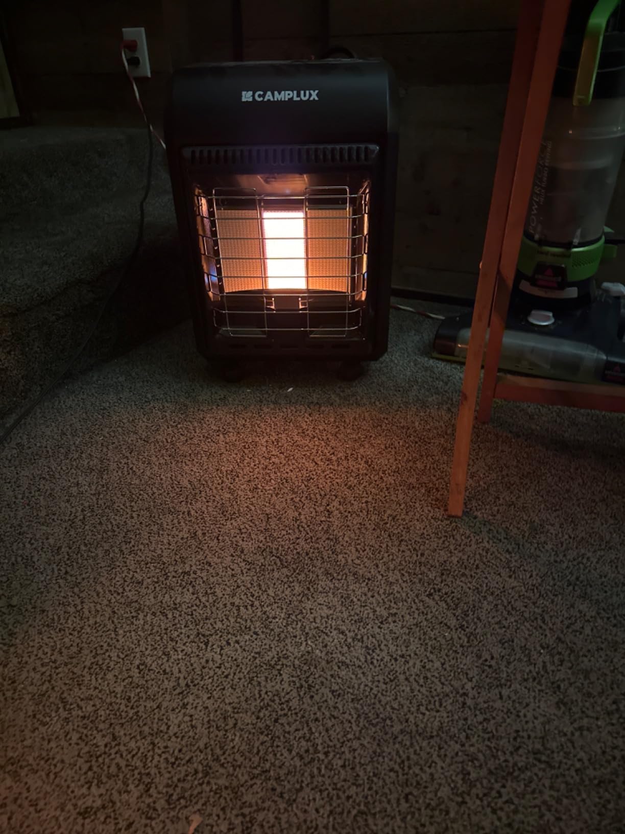 CAMPLUX Portable Propane Heater Outdoor and Indoor, 12000 BTU LP Gas Buddy Heater for Camping with ODS & Tip-over Protection, 1lb Propane Radiant Heating with LED light, Red customer photo 1