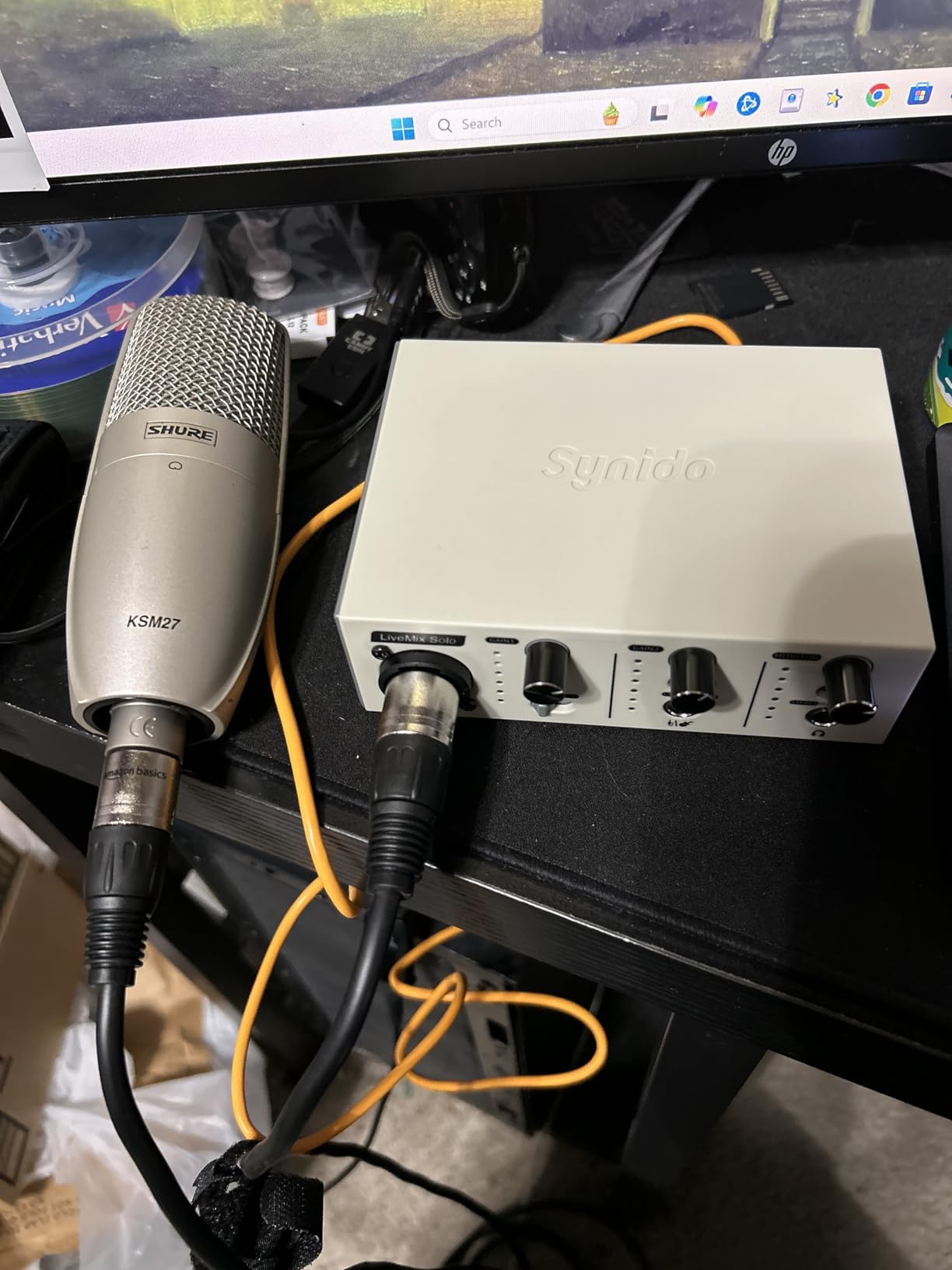 Synido USB C Audio Interface for Recording Music, Streaming, Podcasting with XLR, Line Input, 24bit/48kHz, 48V Phantom Power, 2-channel, Silver customer photo 2