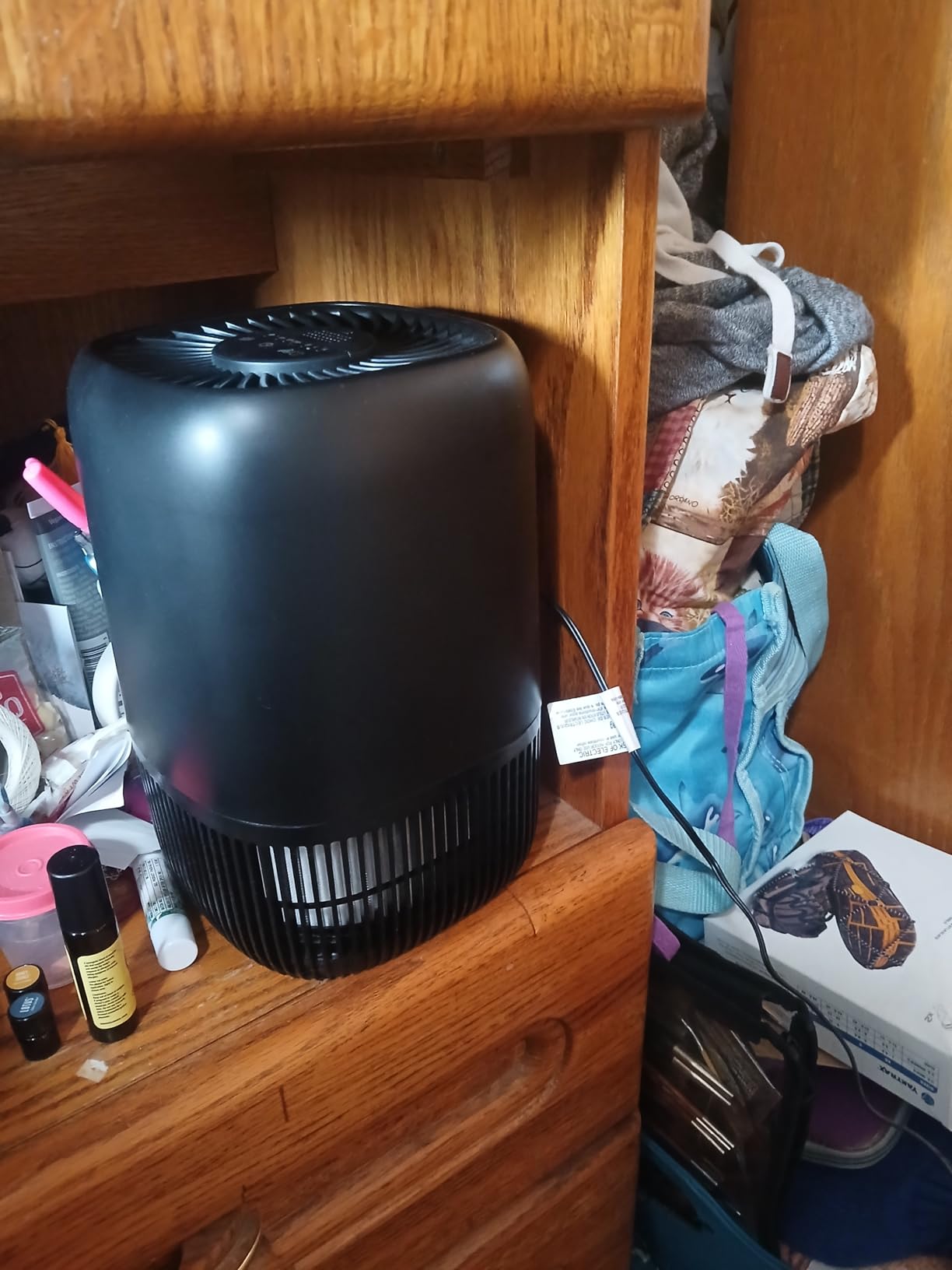Air Purifiers for Office with H13 Quiet HEPA Filter Up to 1076 Feet, Pet Family, Pollen, Smoke, Compact Air Cleaner with 3 Speeds, Timer, Aroma Quiet, 360°Intake, for Home Bedroom, Black customer photo 2