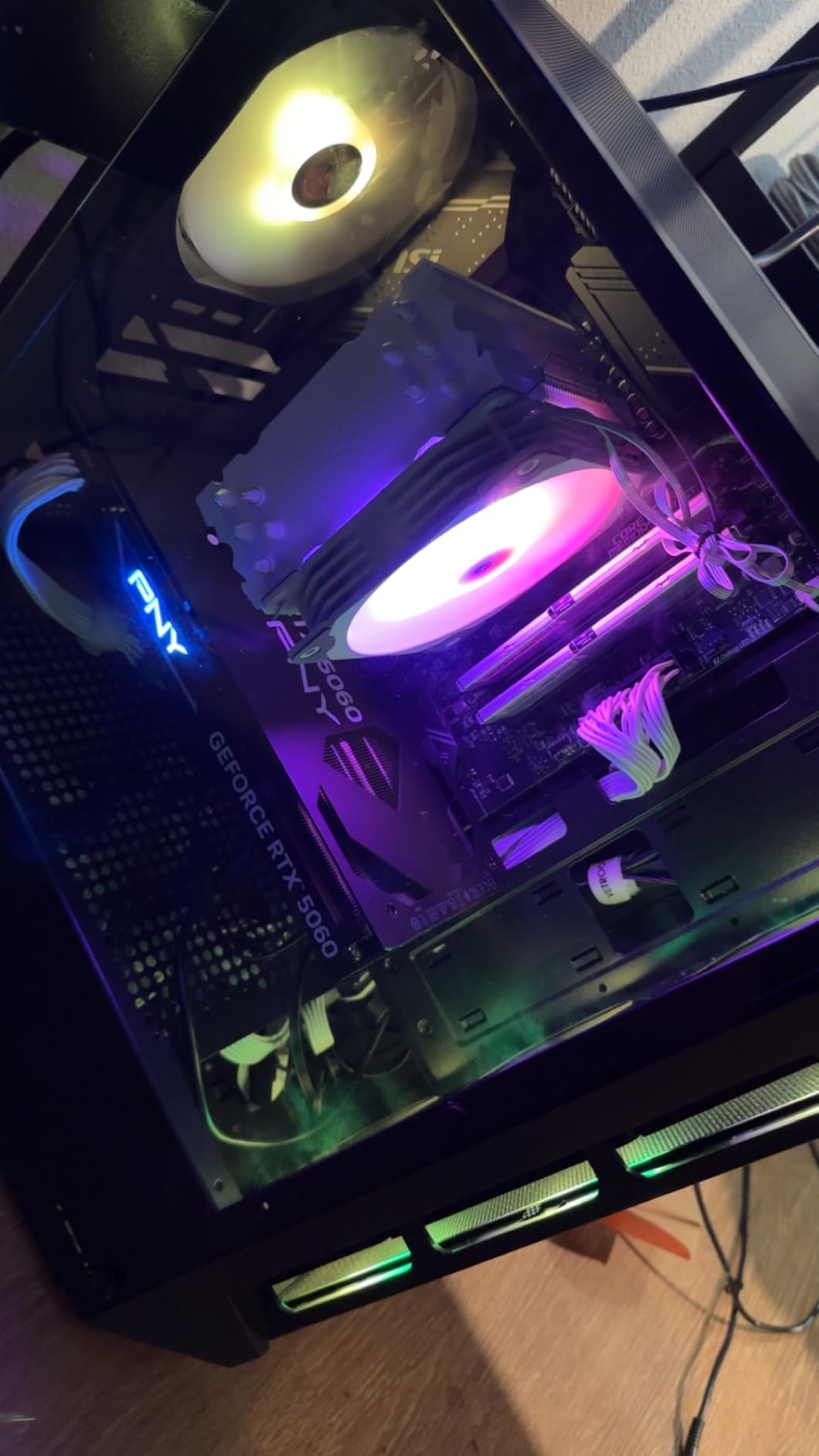 PNY NVIDIA GeForce RTX 5060 Epic-X ARGB OC Triple Fan Graphics Card (8GB GDDR7, 128-bit, PCIe 5.0, HDMI/DP 2.1, DLSS 4) customer photo 2