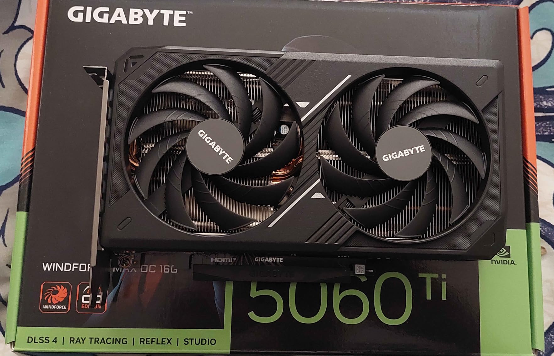 GIGABYTE GeForce RTX 5060 Ti WINDFORCE MAX OC 16G Graphics Card, 16GB 128-bit GDDR7, PCIe 5.0, NVIDIA Blackwell Architecture customer photo 2
