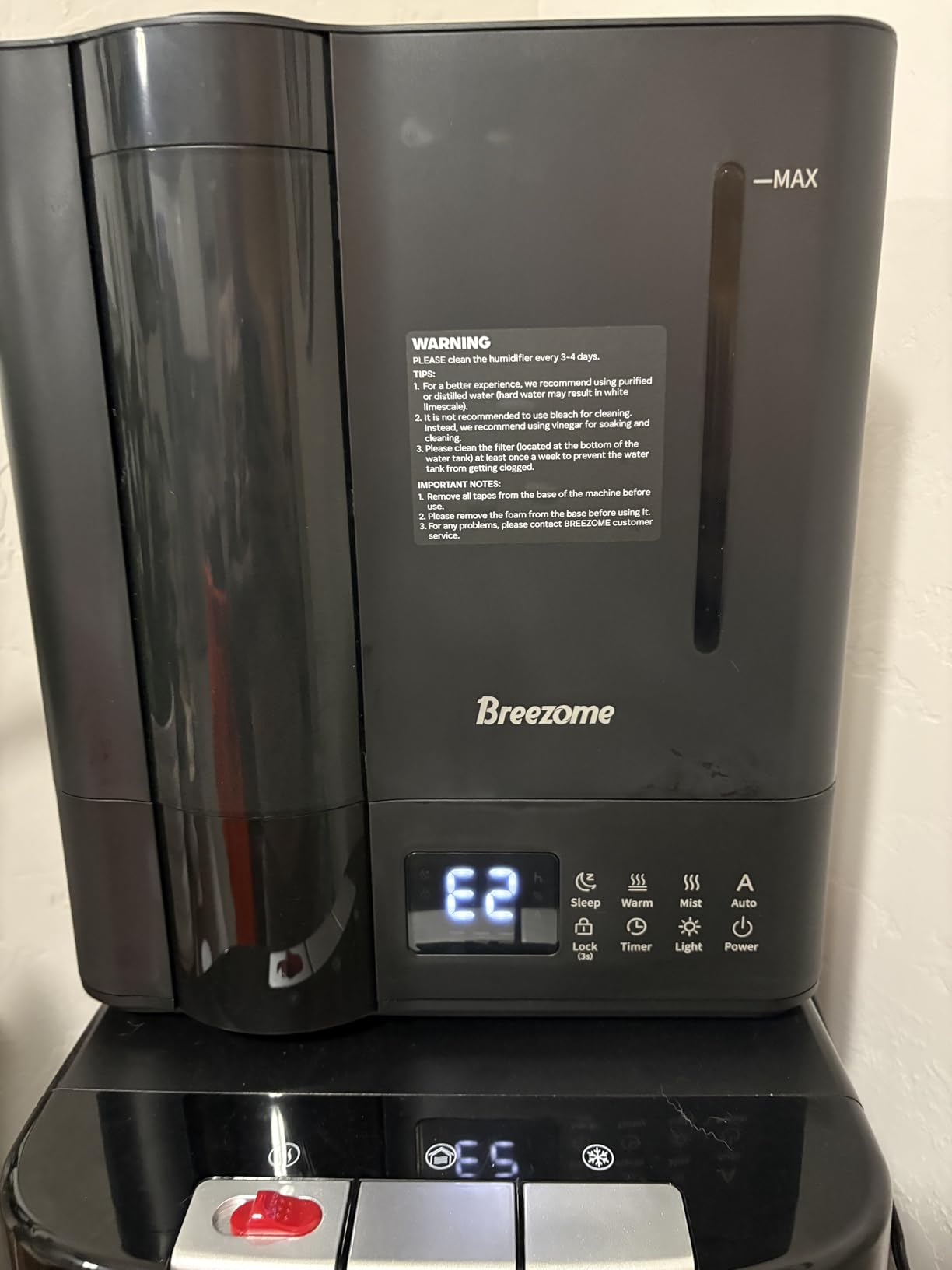 BREEZOME 8L Humidifiers for Bedroom, Warm & Cool Mist for Large Room Home, Top Fill Ultrasonic Humidifier, Humidity Sensor, Essential Oil, 60H Runtime, Quiet for Baby, Plants, Fast Relief customer photo 2