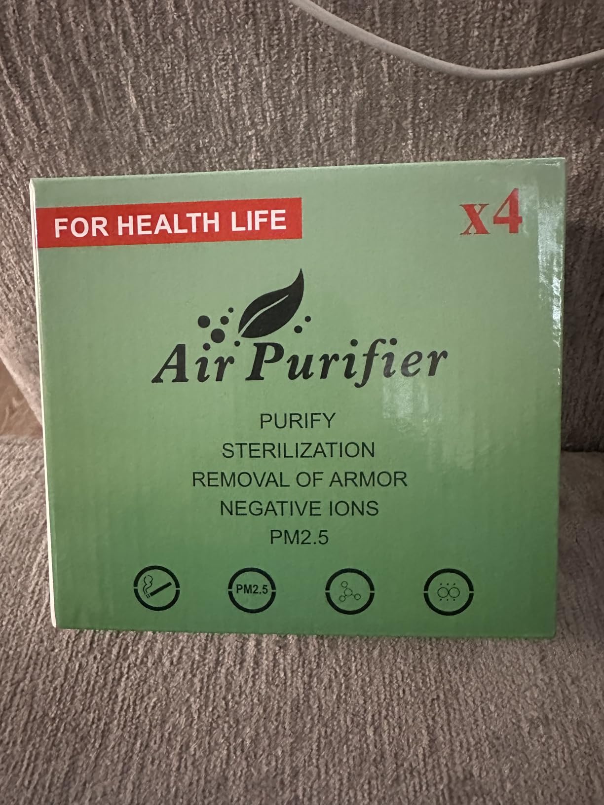 Air Ionizers (4 Pack）- Plug In Negative Ion Air Purifiers - Quiet Air Freshener for Home, Bedroom, Office, Basement - Portable Air Purifier Odor, Smoke, Dust, Pet Smell - Mini Air Cleaner White customer photo 1