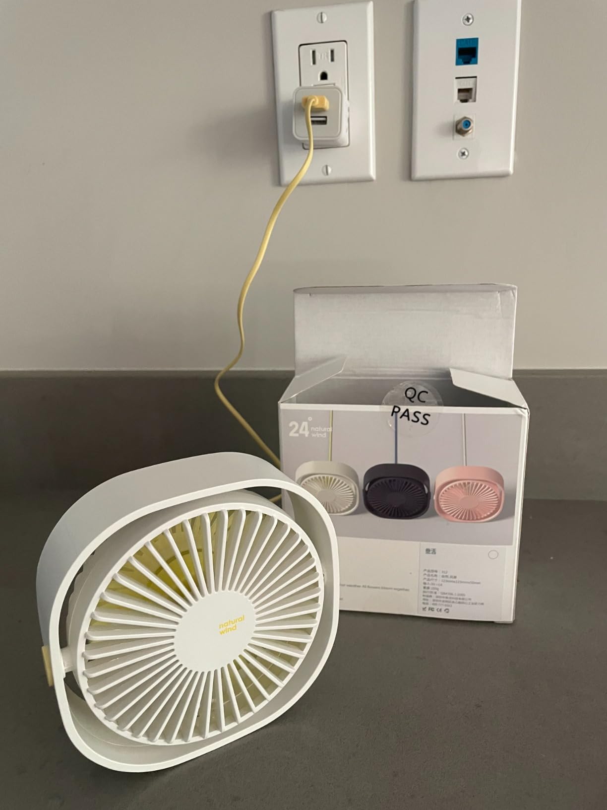 Portable Air Conditioner -5200mAh Rechargeable Mini Air Conditioner with 3 Speed Settings, 5-10 Hours Runtime,Quiet Desk Cooling Fan, Personal Air Cooler for Home, Bedroom, Travel, Office, Outdoor customer photo 2