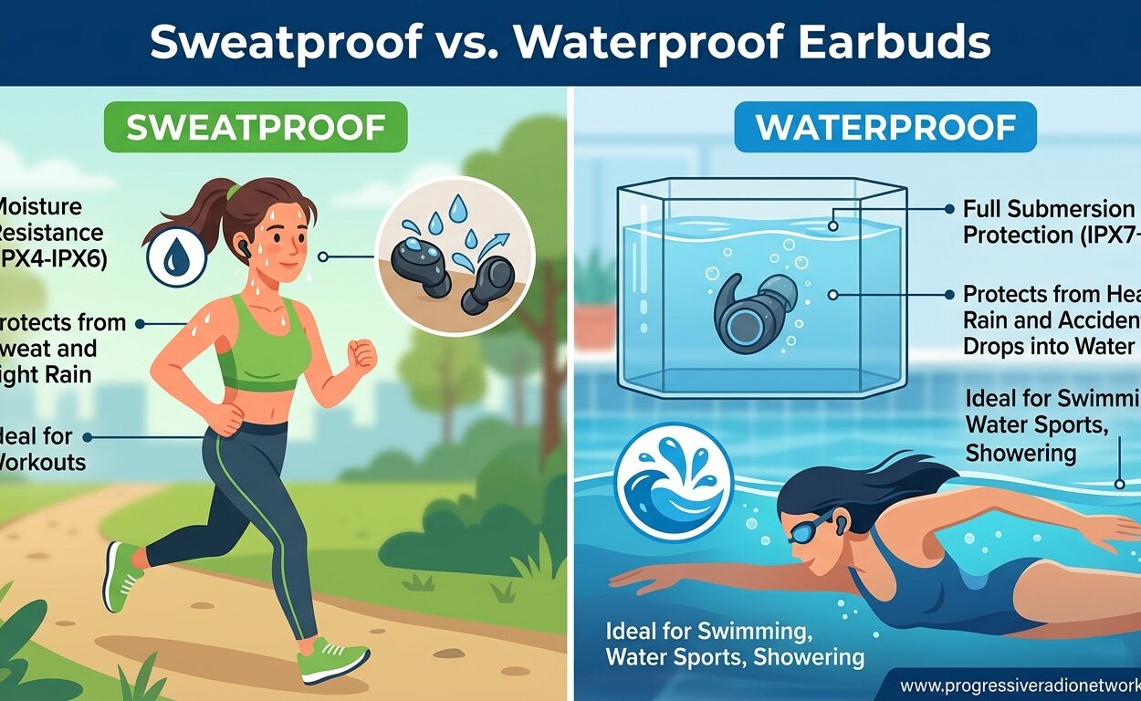 Sweatproof vs. Waterproof Earbuds
