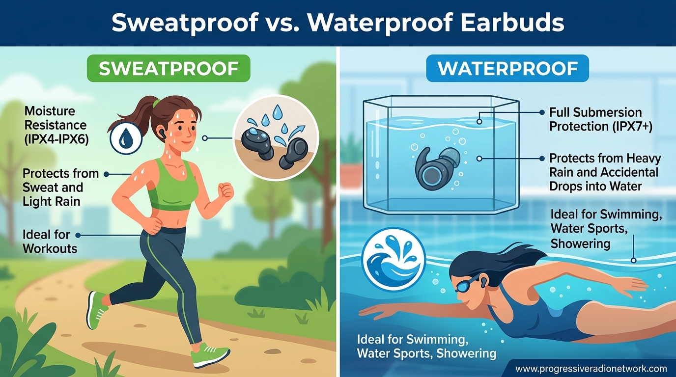 Sweatproof vs. Waterproof Earbuds