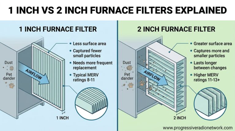 1 Inch vs 2 Inch Furnace Filters Explained