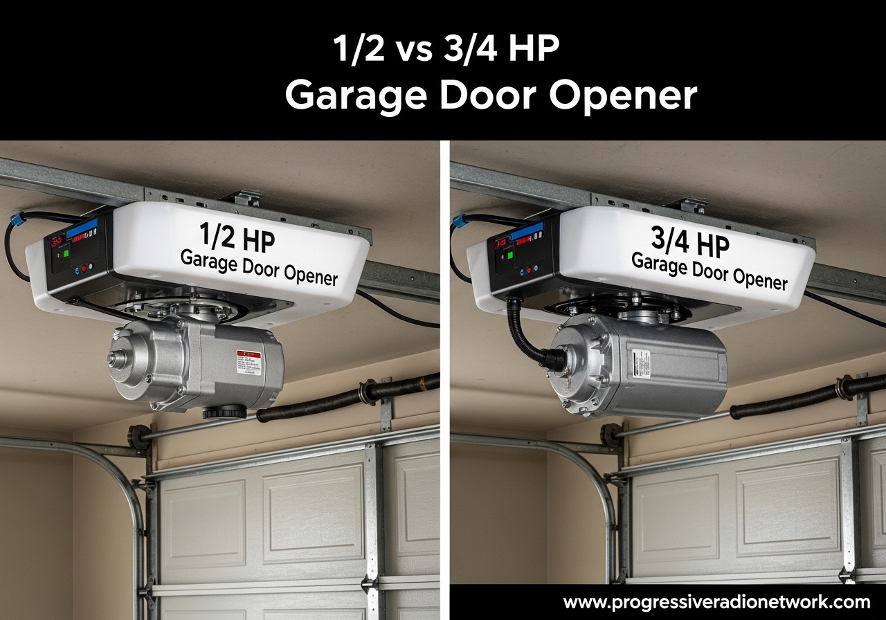 12 vs 34 HP Garage Door Opener