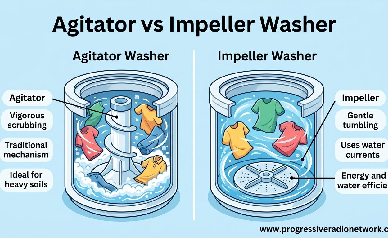 Agitator vs Impeller Washer