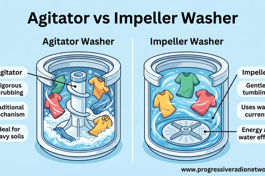 Agitator vs Impeller Washer